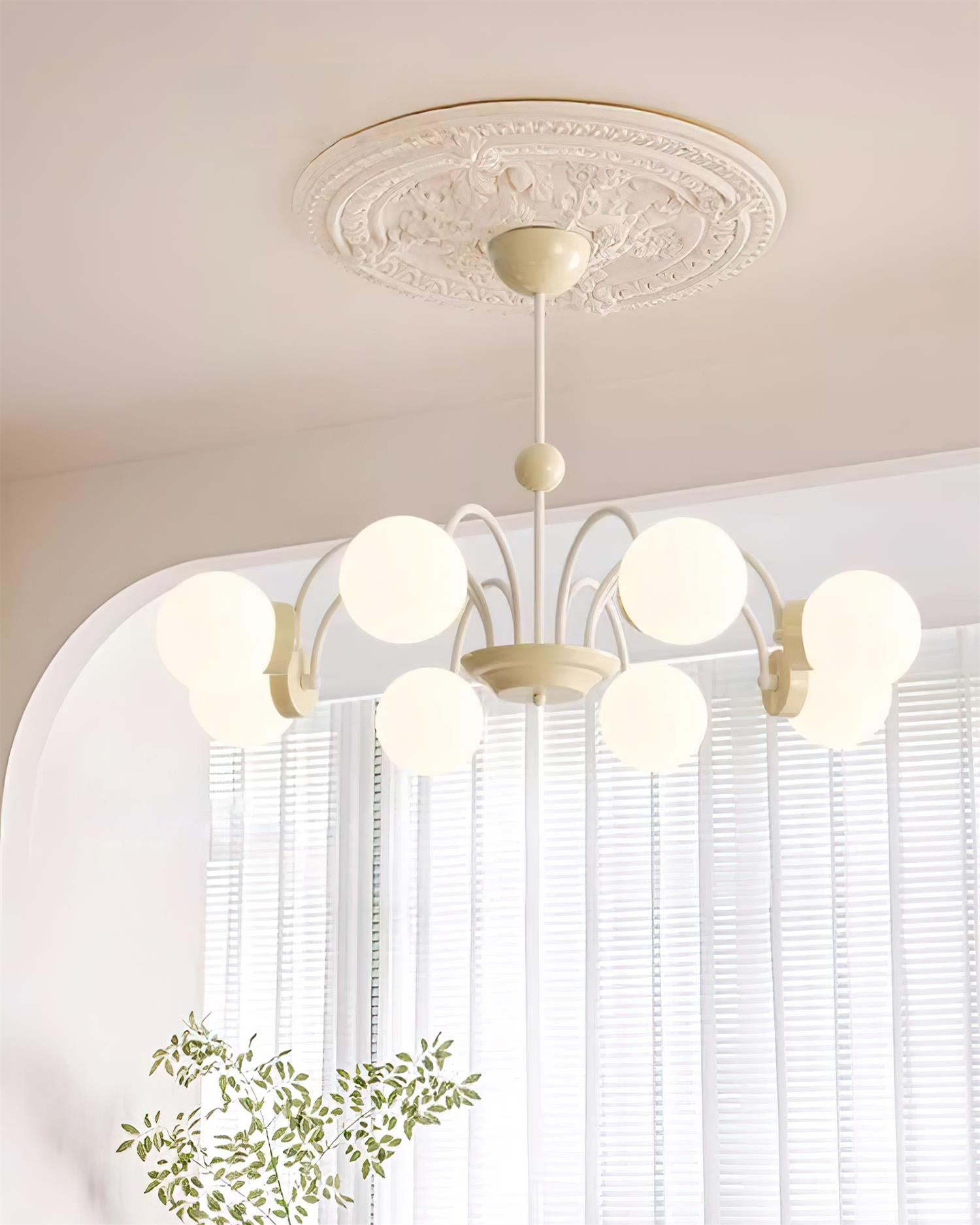 Lustra Lustre 8-Lumières Globe Pivone Élégant