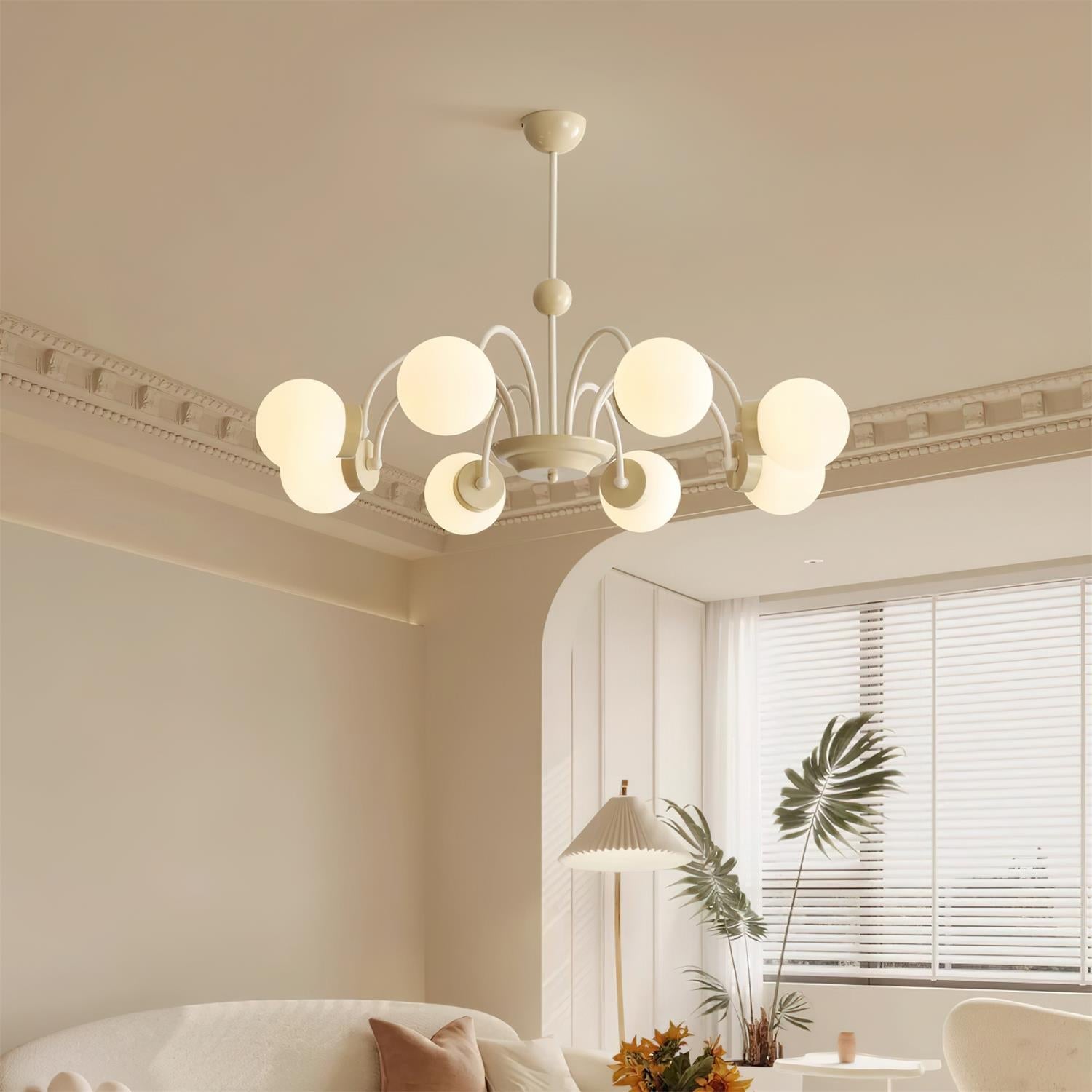 Lustra Lustre 8-Lumières Globe Pivone Élégant