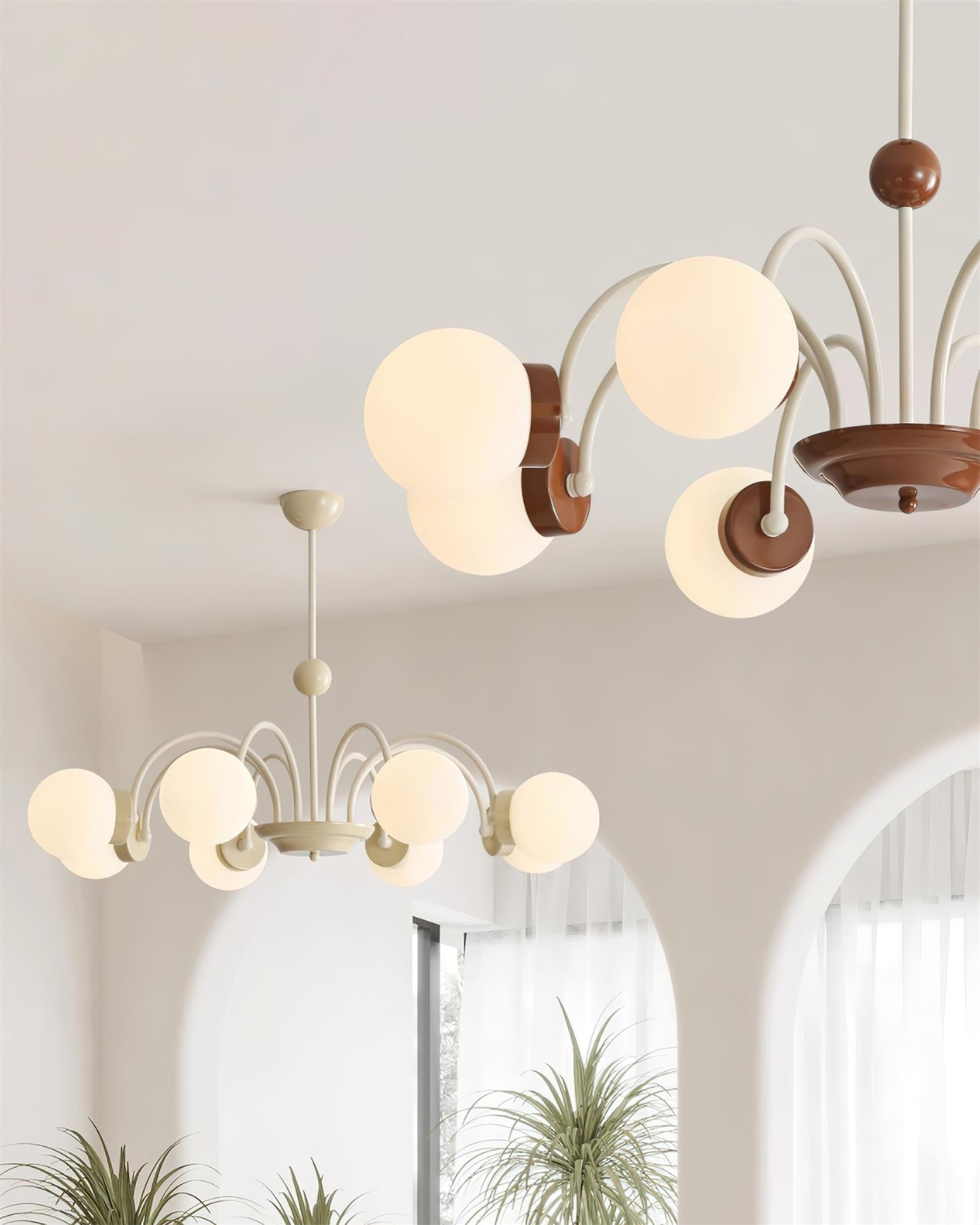 Lustra Lustre 8-Lumières Globe Pivone Élégant