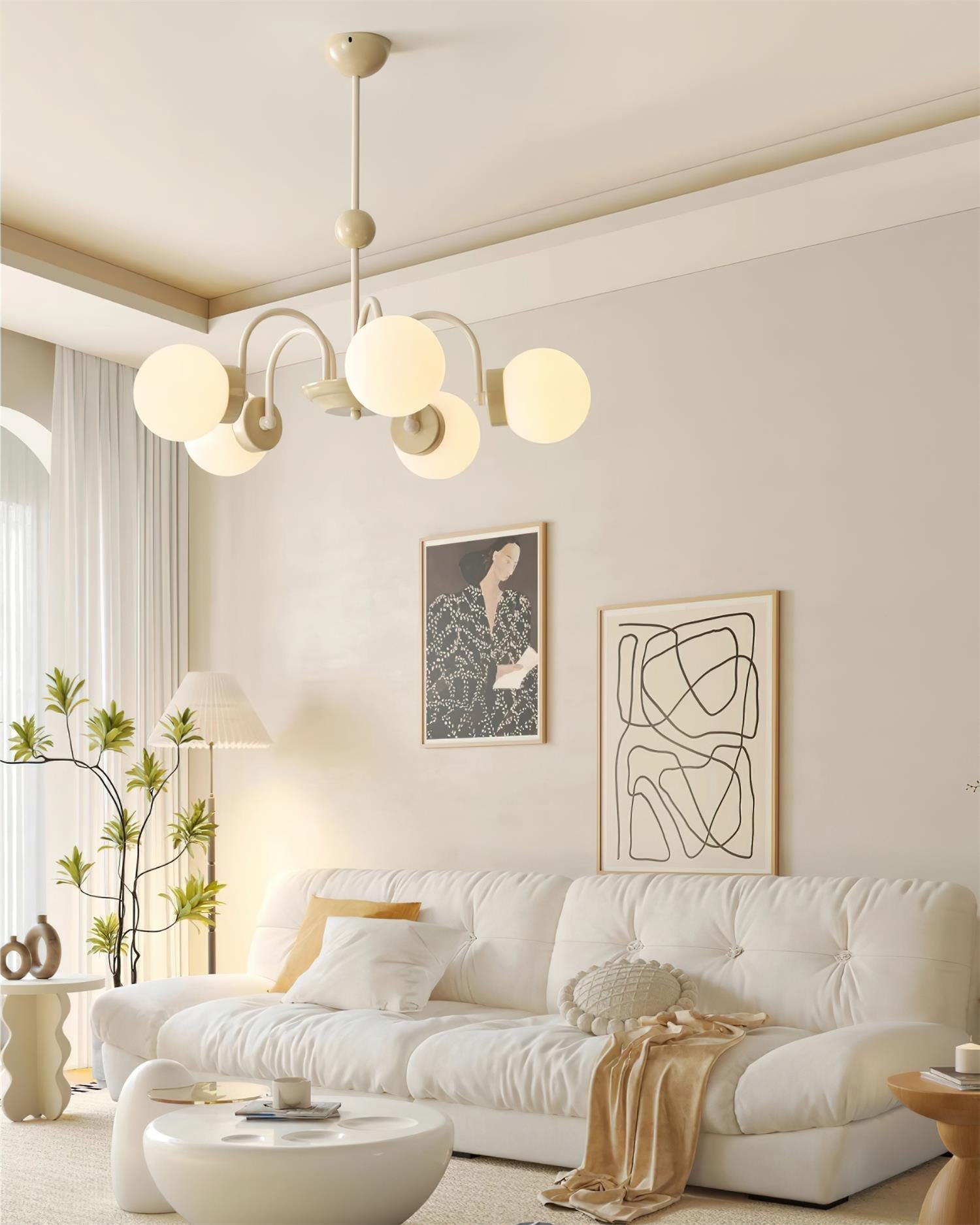 Lustra Lustre 8-Lumières Globe Pivone Élégant