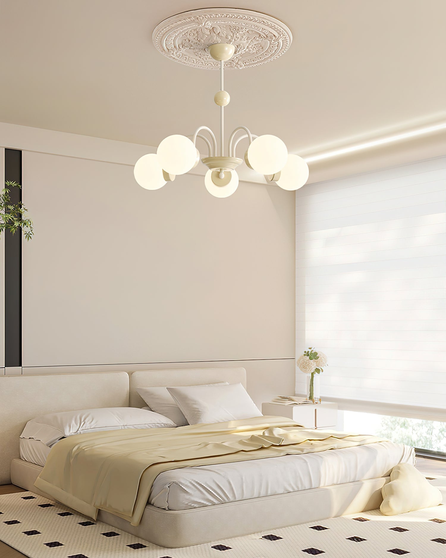 Lustra Lustre 8-Lumières Globe Pivone Élégant
