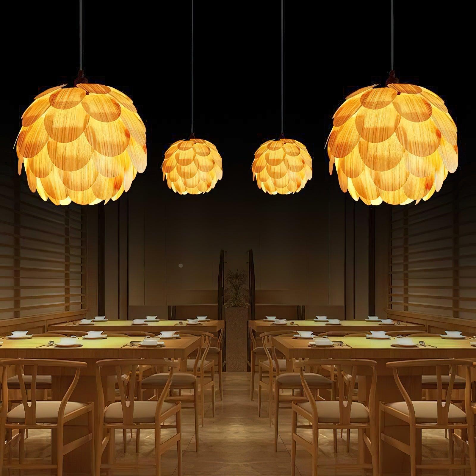 Wlara Suspension moderne en bois