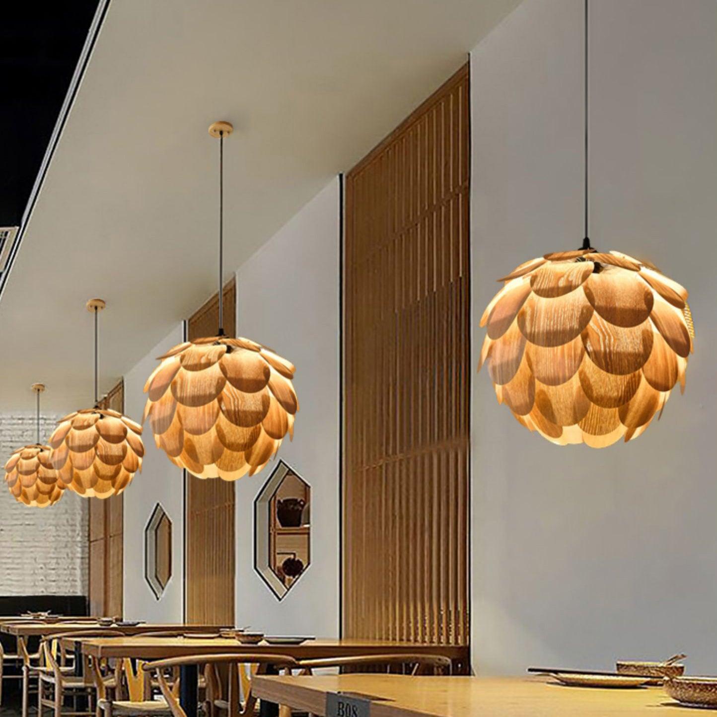 Wlara Suspension moderne en bois