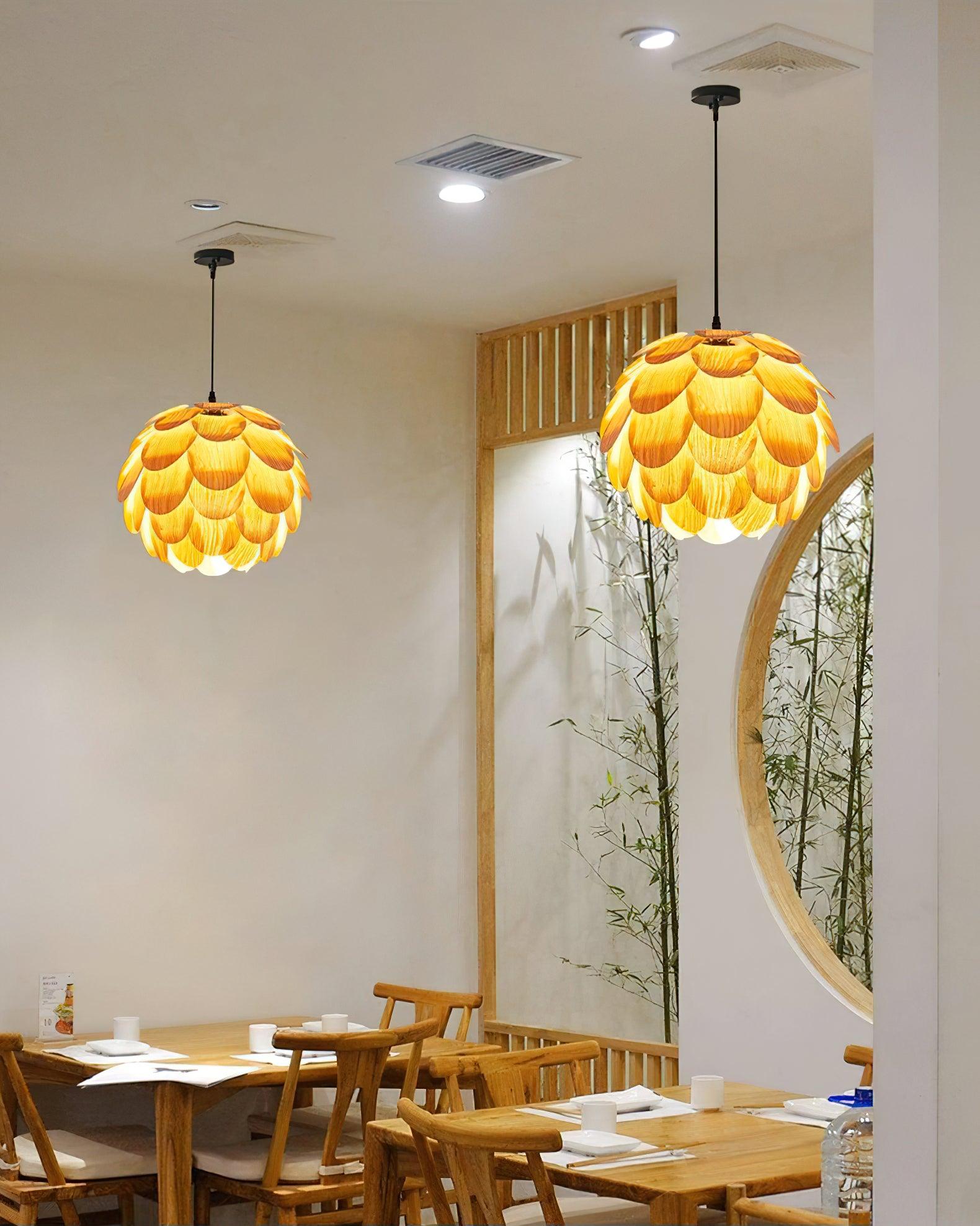 Wlara Suspension moderne en bois