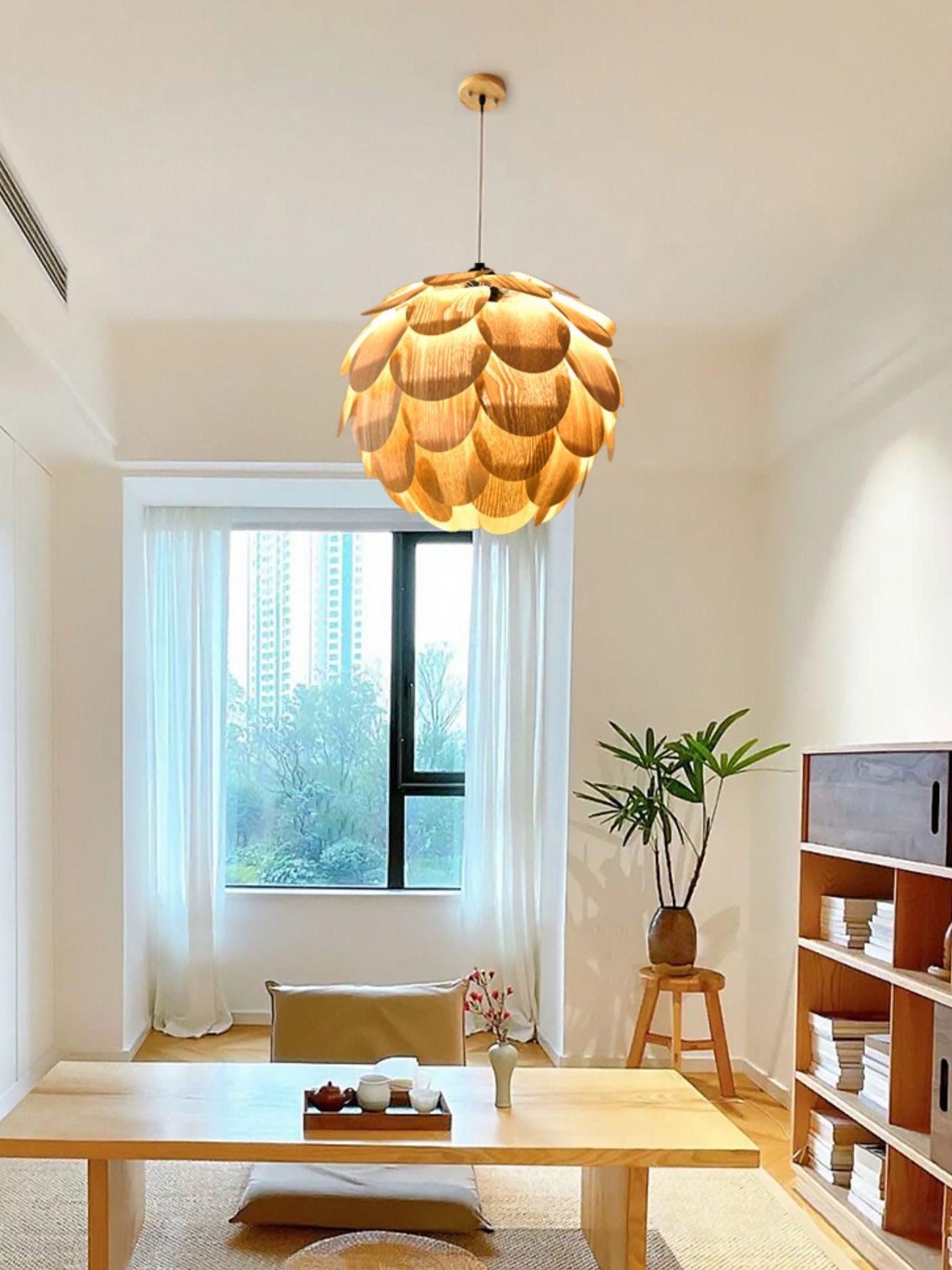 Wlara Suspension moderne en bois