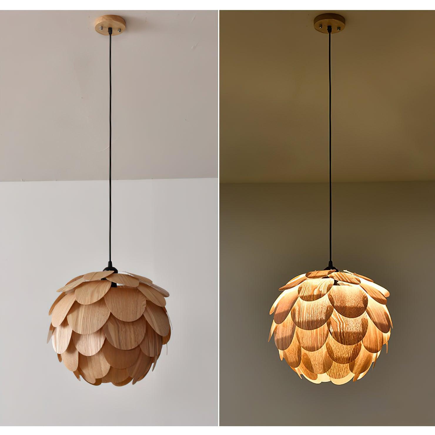 Wlara Suspension moderne en bois