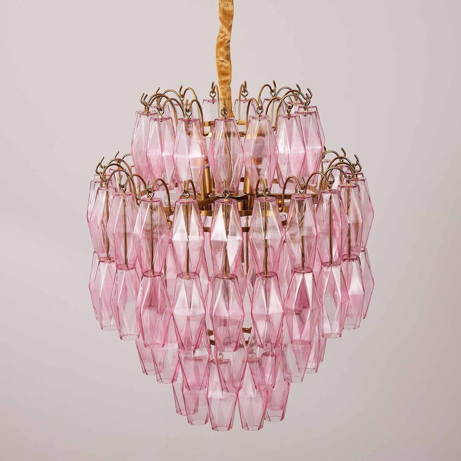 Aurora Lustre Rose Murano Verre Superposé Glamour