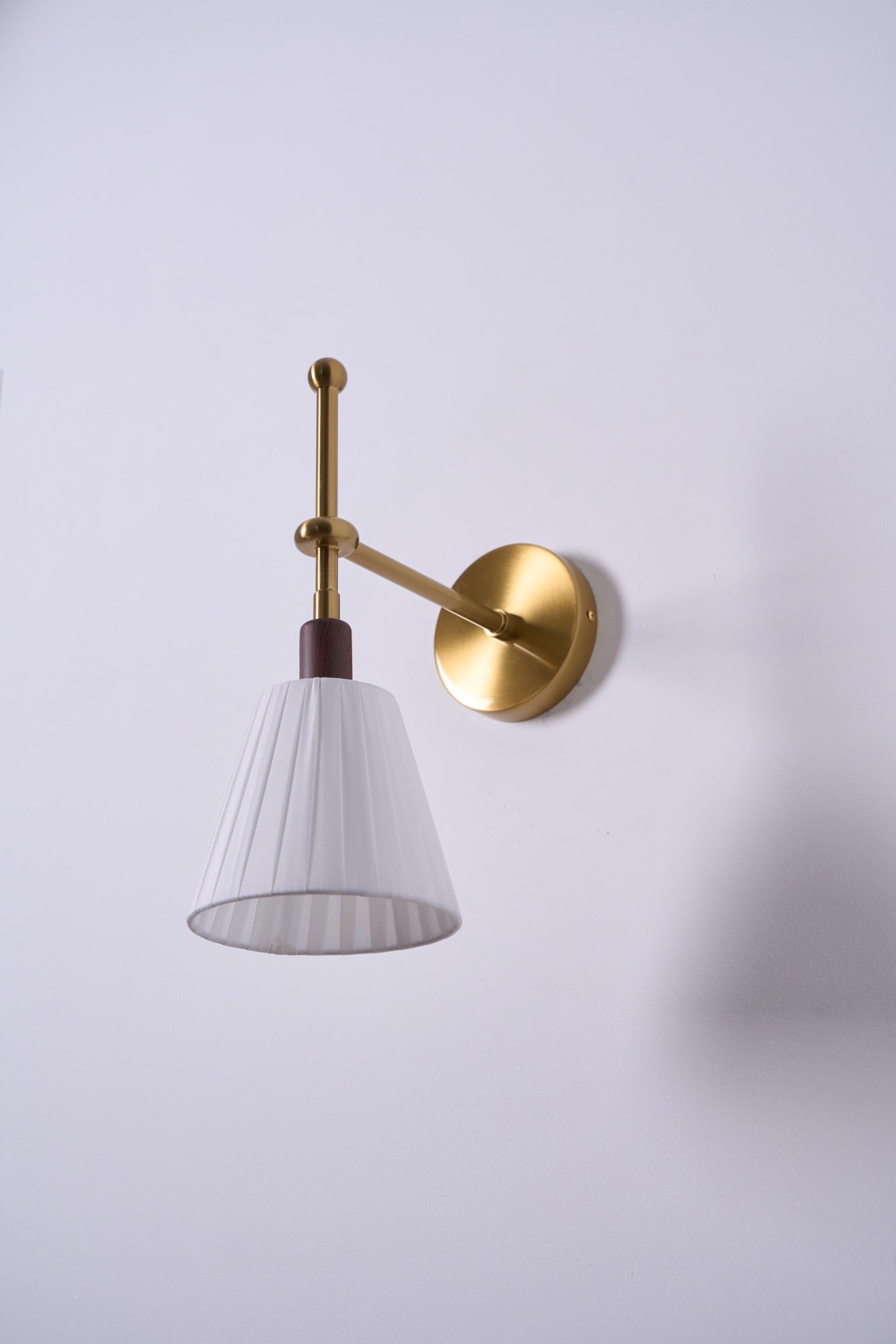 Lustra Lampe Murale en Tissu Plissé Laiton