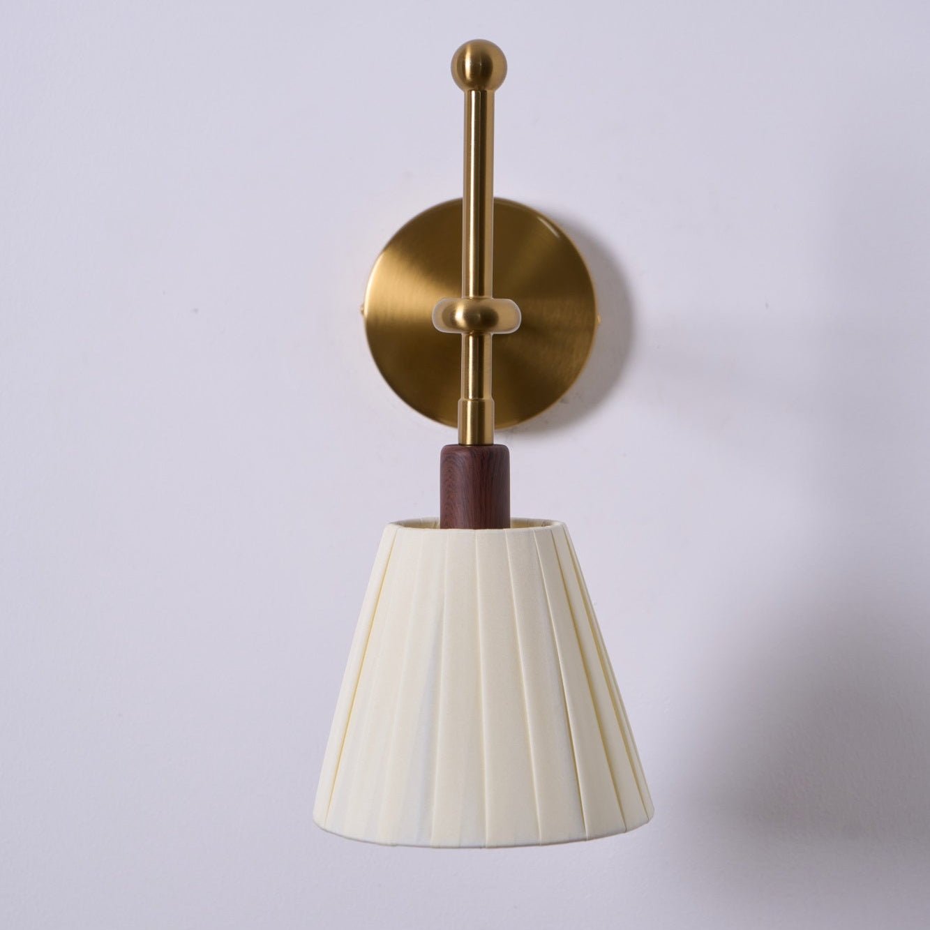 Lustra Lampe Murale en Tissu Plissé Laiton