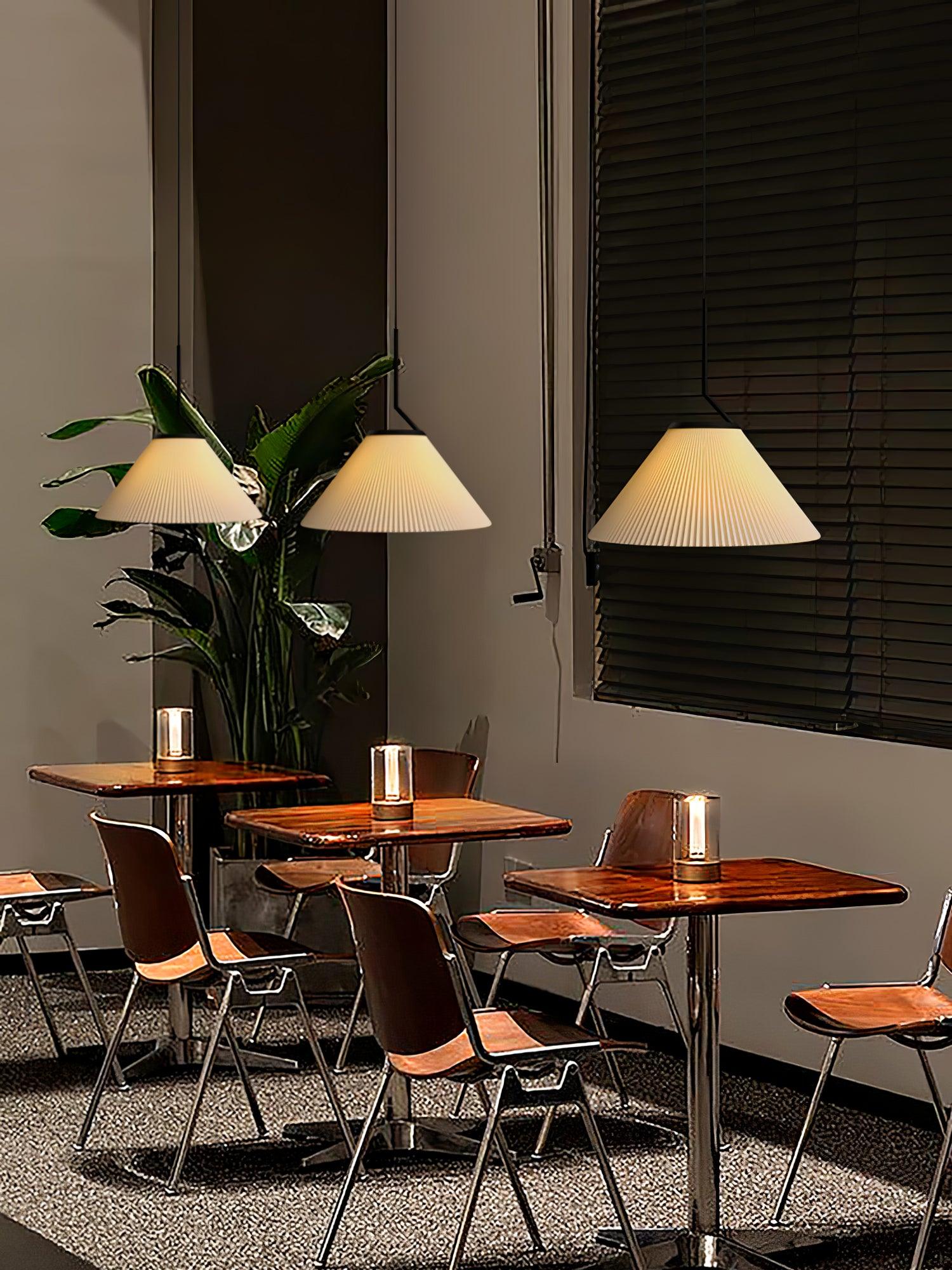 Zoravine Plissé Tissu Suspension Lumière