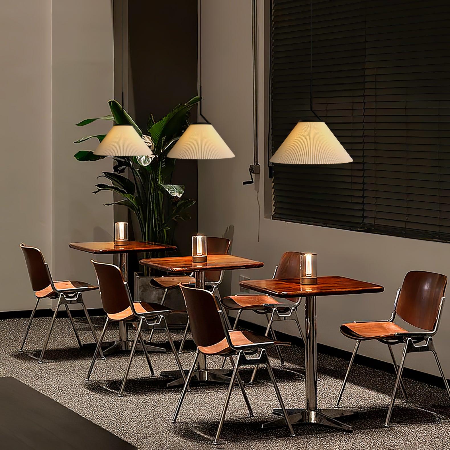 Zoravine Plissé Tissu Suspension Lumière