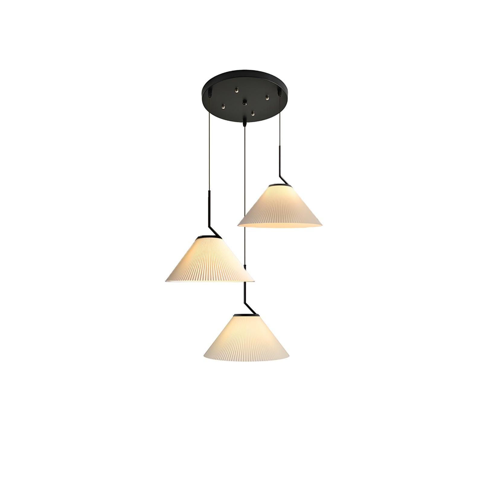 Zoravine Plissé Tissu Suspension Lumière