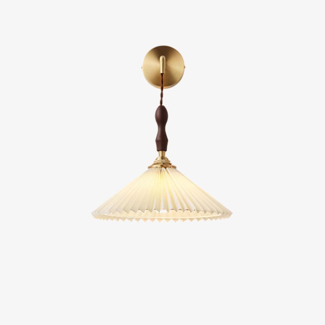 Eurlaeel Applique Murale Plissée en Bois Premium