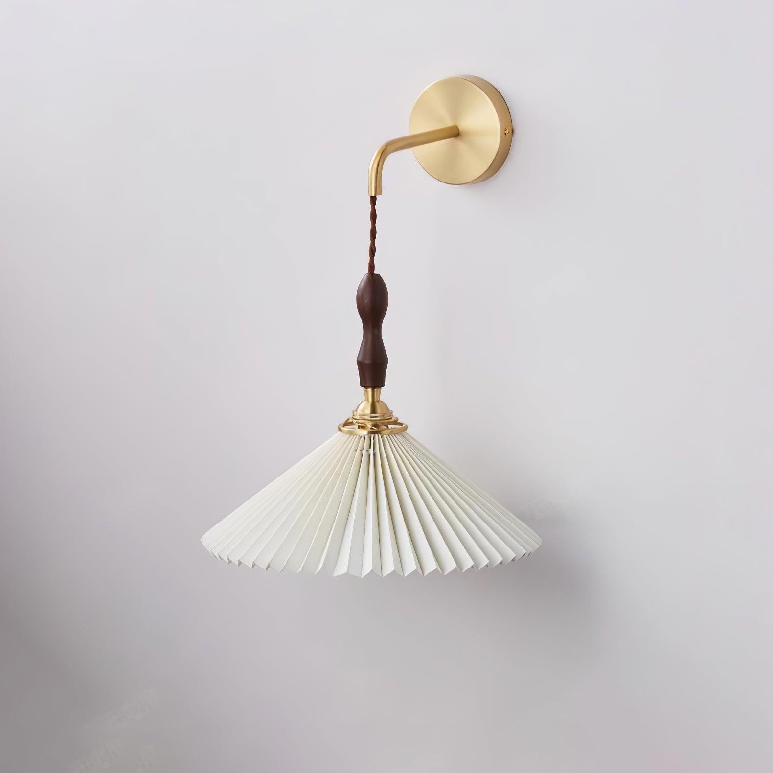 Eurlaeel Applique Murale Plissée en Bois Premium