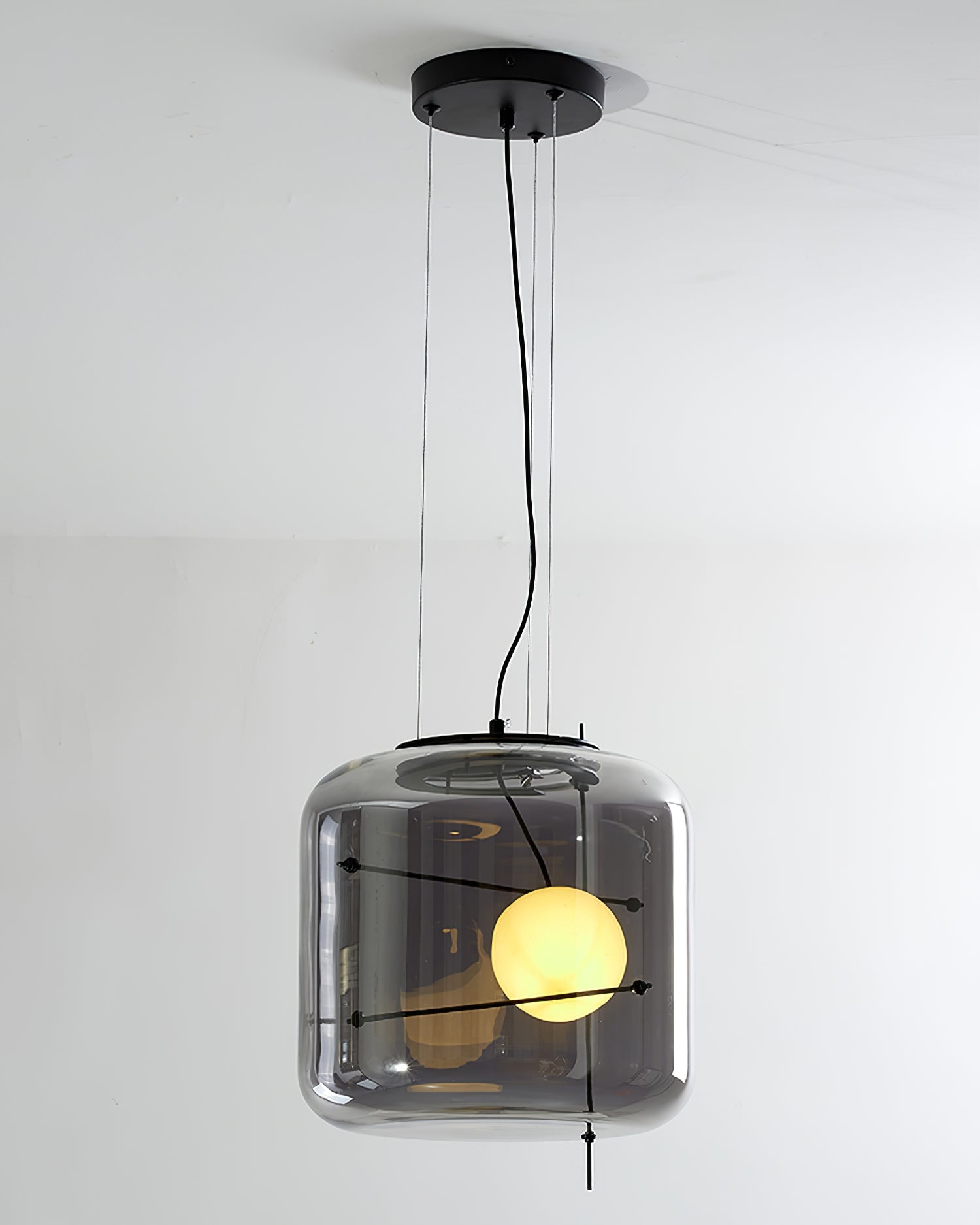 Lune Suspension en Verre Contemporaine
