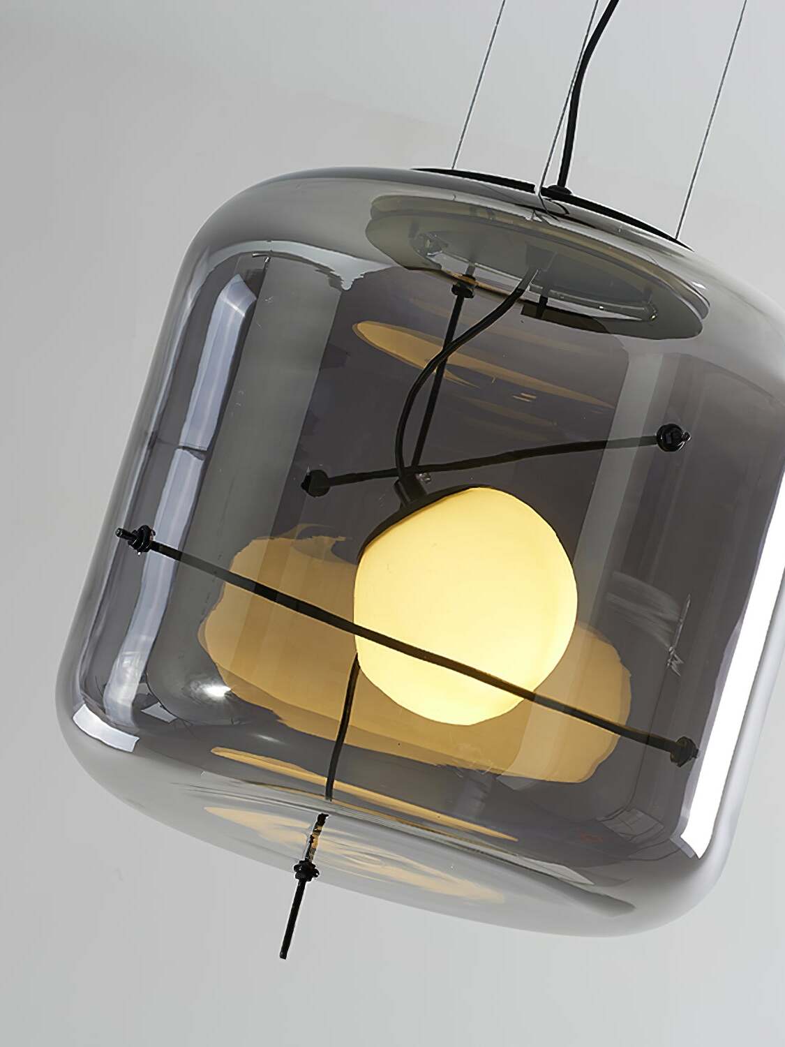 Lune Suspension en Verre Contemporaine
