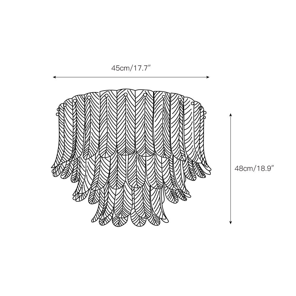 Vosolara Plafonnier Laiton Verre Luxe