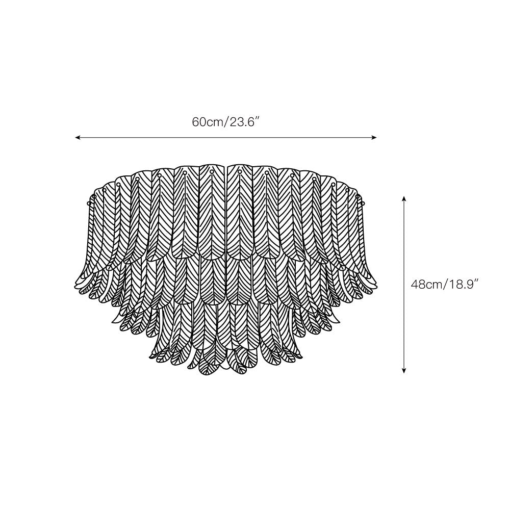 Vosolara Plafonnier Laiton Verre Luxe