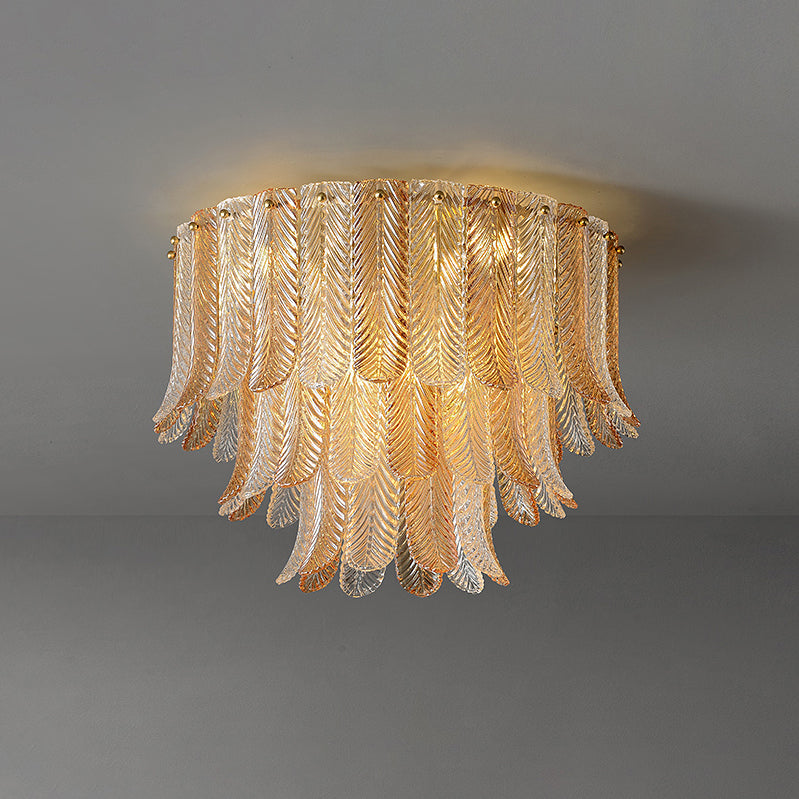 Vosolara Plafonnier Laiton Verre Luxe