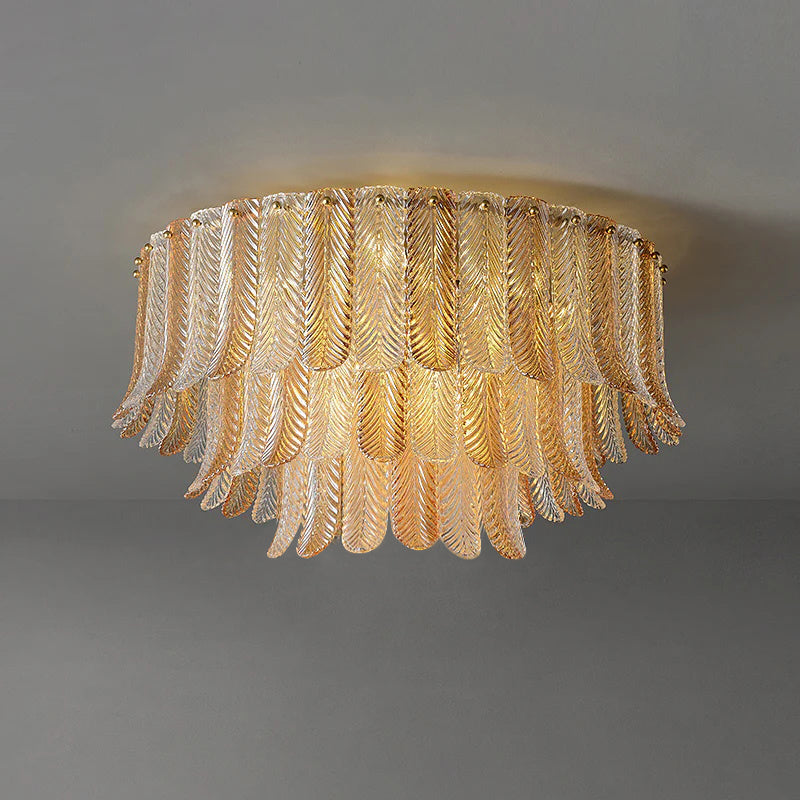 Vosolara Plafonnier Laiton Verre Luxe