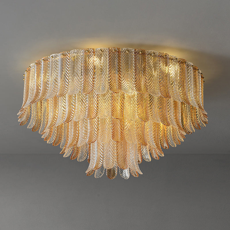 Vosolara Plafonnier Laiton Verre Luxe
