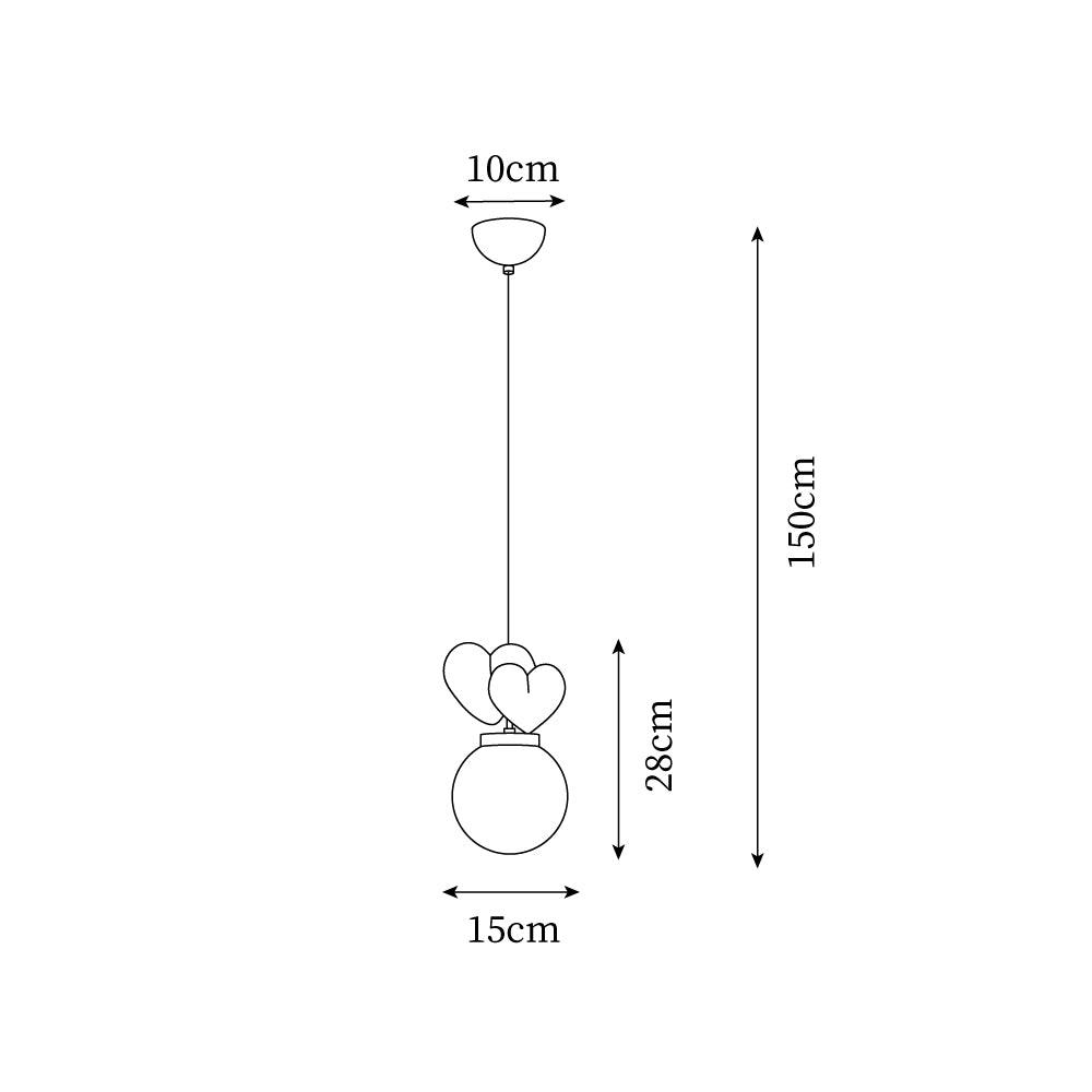 Pokoch Lustra Lampe Suspendue Love Élégante