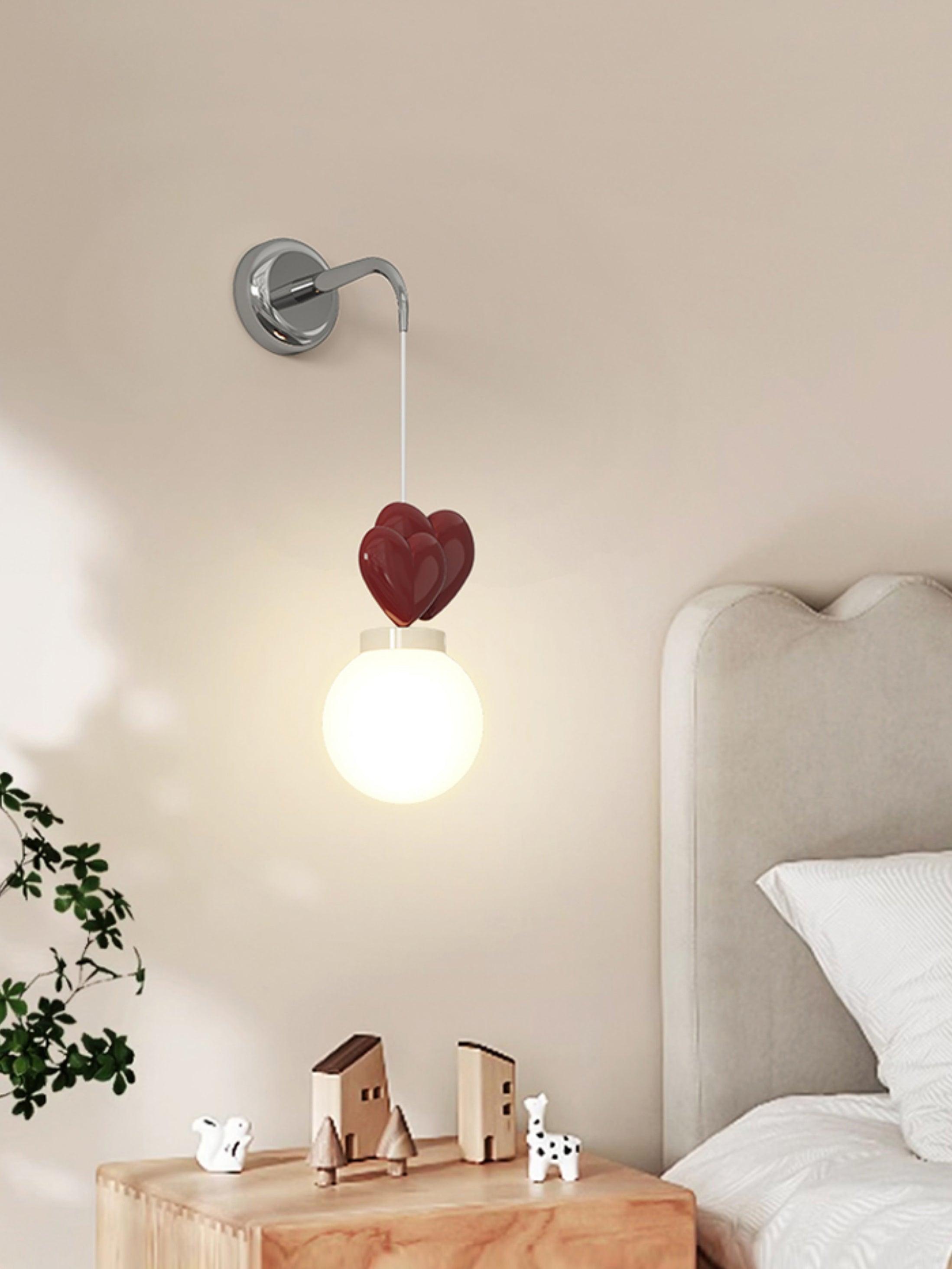 Riva Applique Murale Résine Cœur Verre
