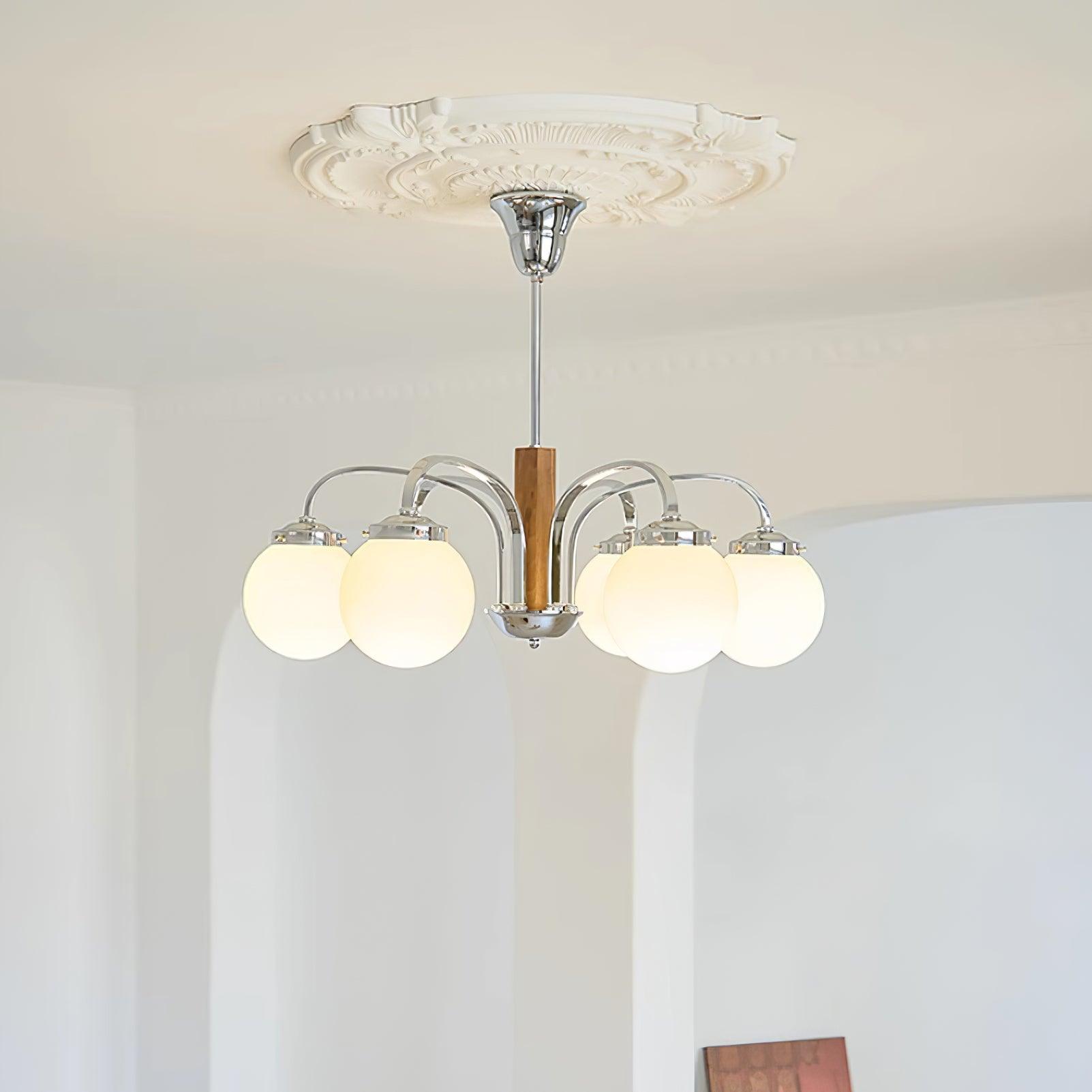Polaris Lustra Lustre Art Déco Élégance Inspirée du Bauhaus