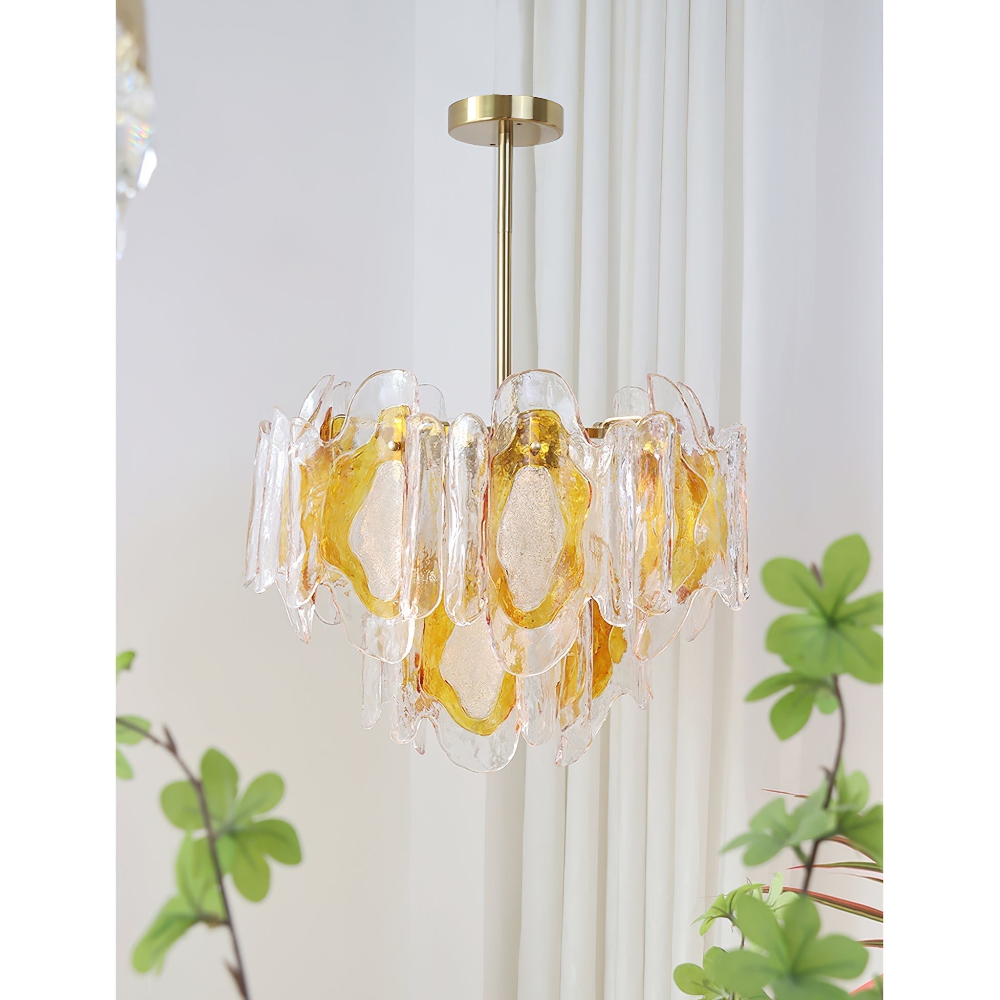 Zecaryra Lustre en Verre Luxe Postmoderne