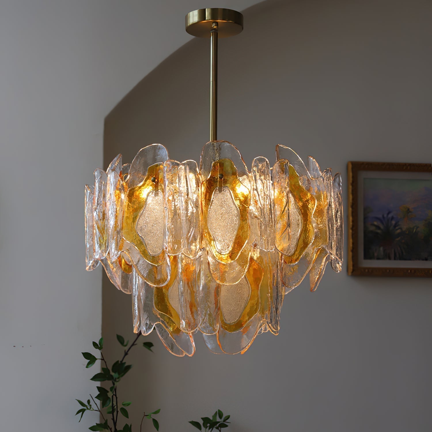 Zecaryra Lustre en Verre Luxe Postmoderne