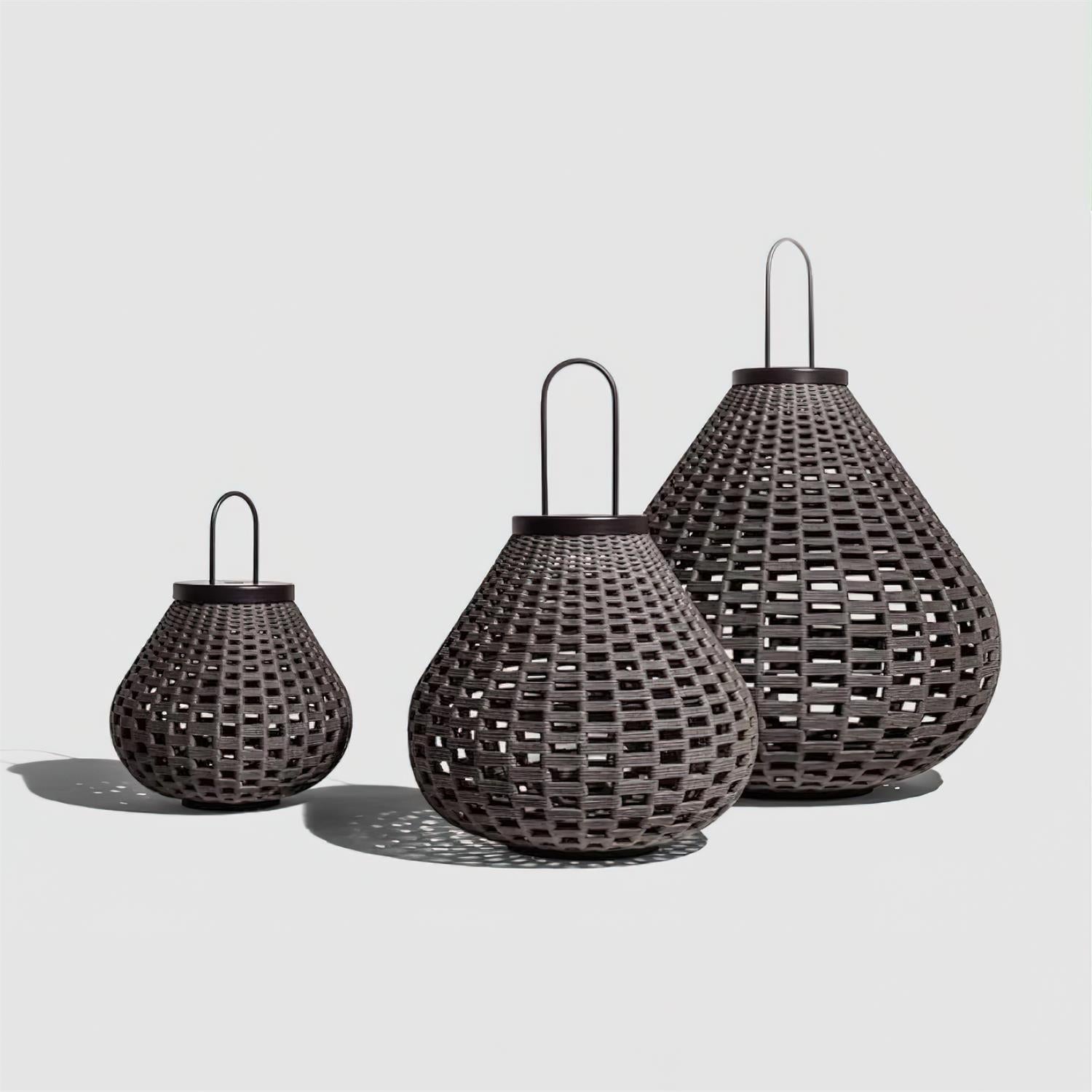 Poltrona Lampe Extérieure Lanterne Rattan Goutte d'Eau Rustique