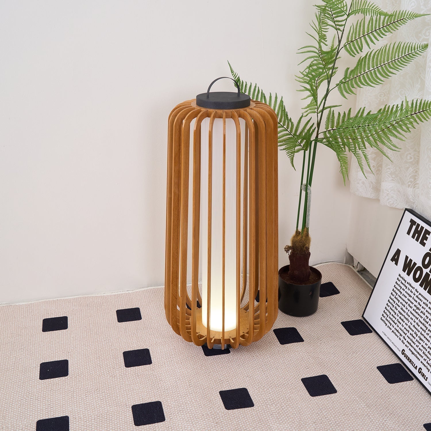 Ulmaran Lanterne en Bois Luminaire Extérieur