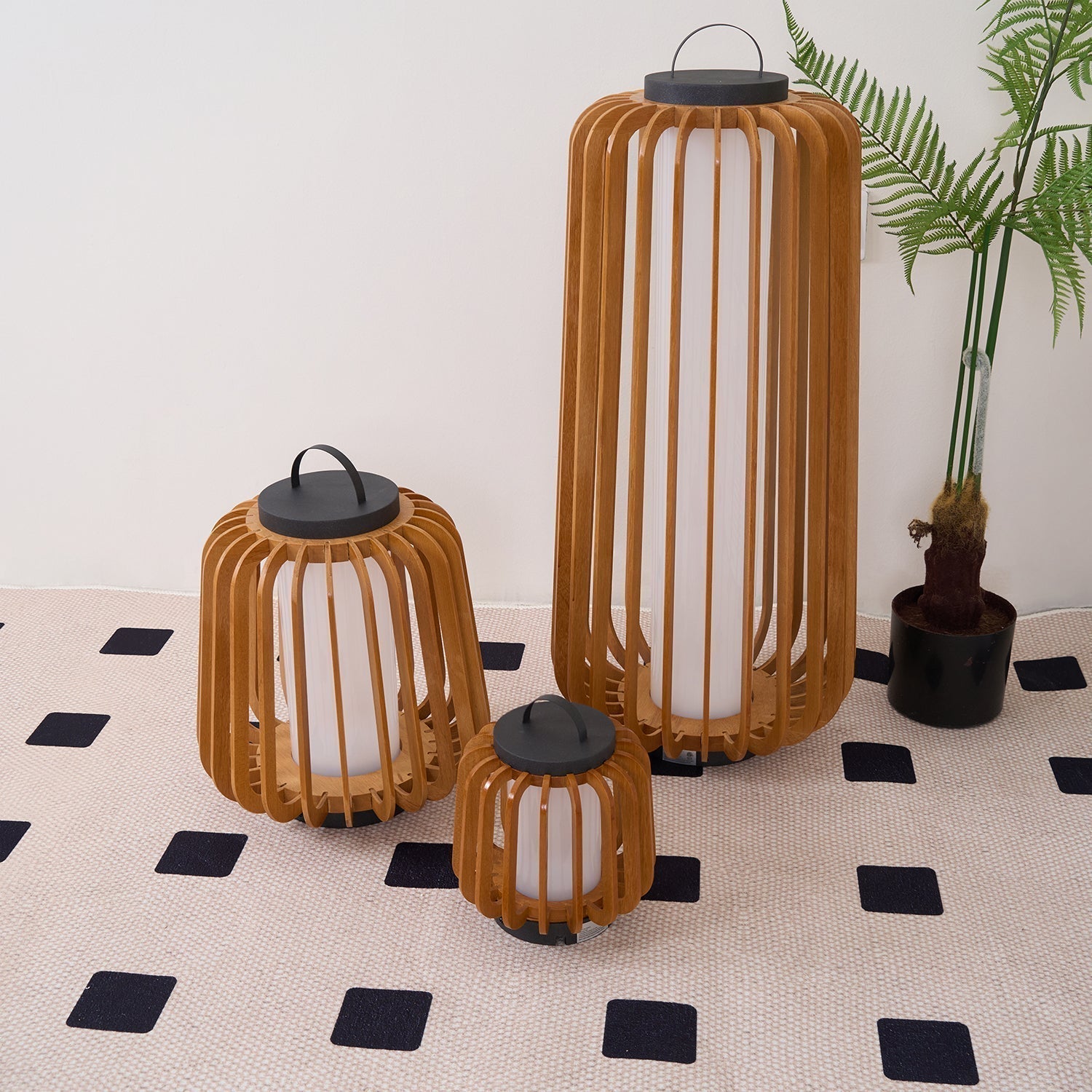 Ulmaran Lanterne en Bois Luminaire Extérieur