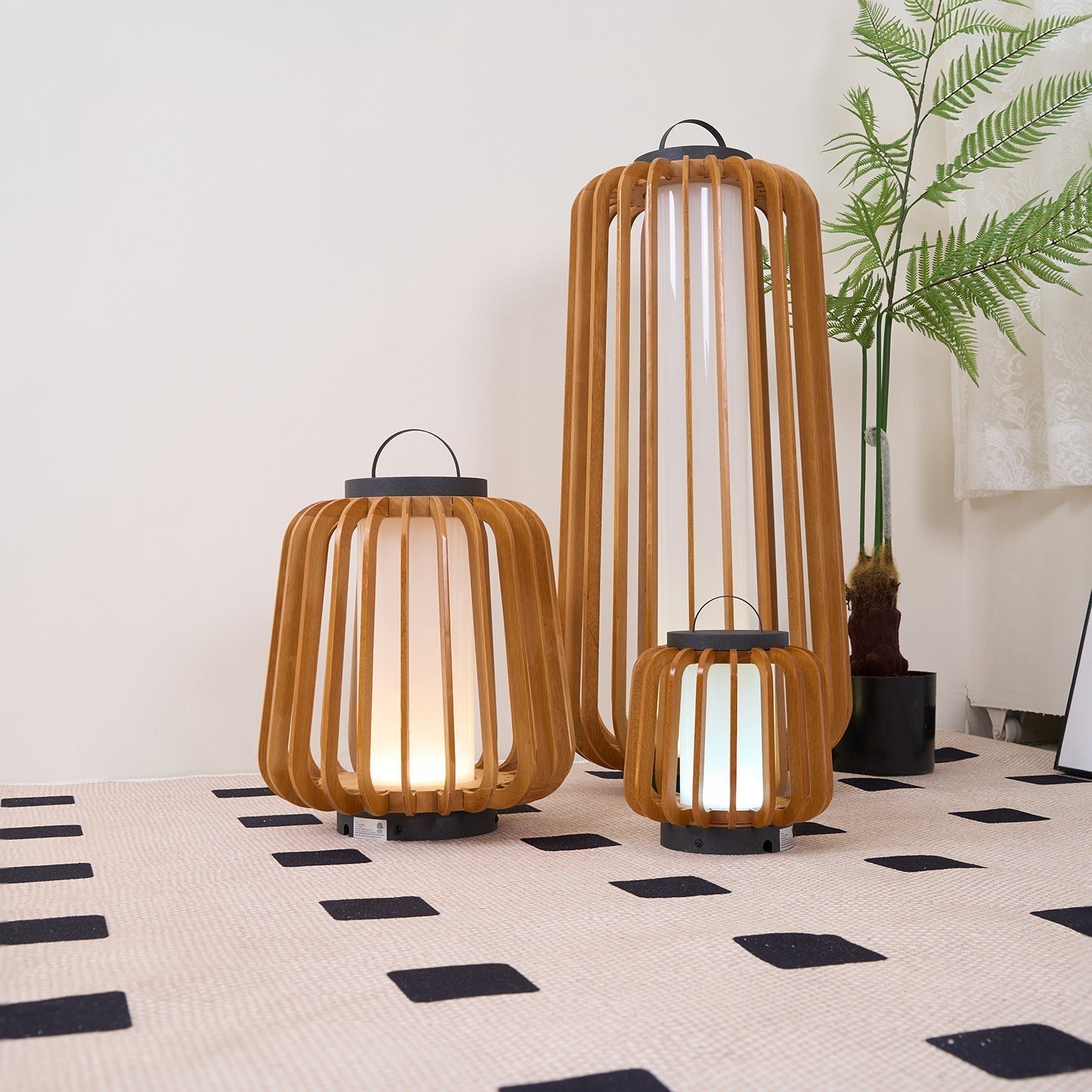Ulmaran Lanterne en Bois Luminaire Extérieur