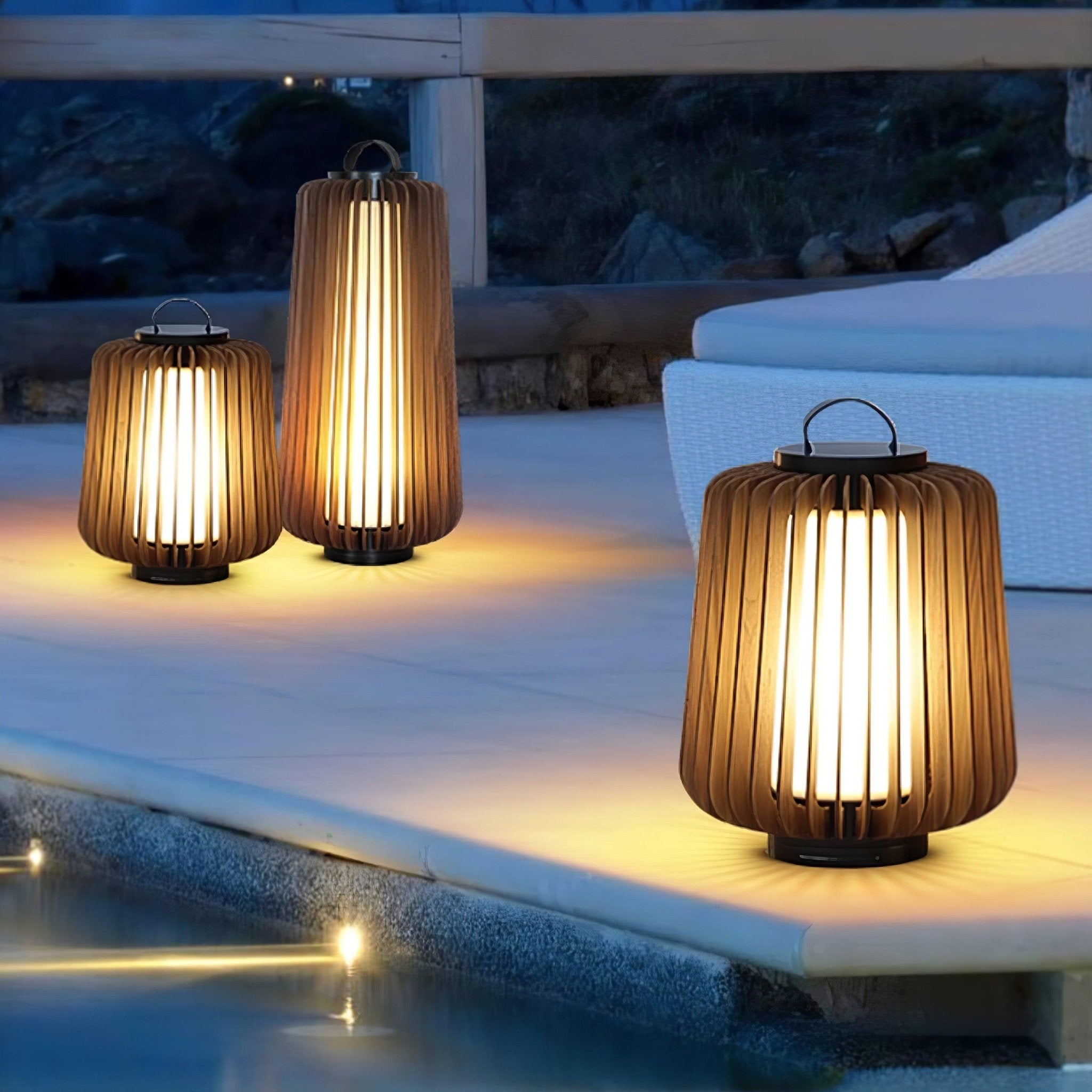 Ulmaran Lanterne en Bois Luminaire Extérieur