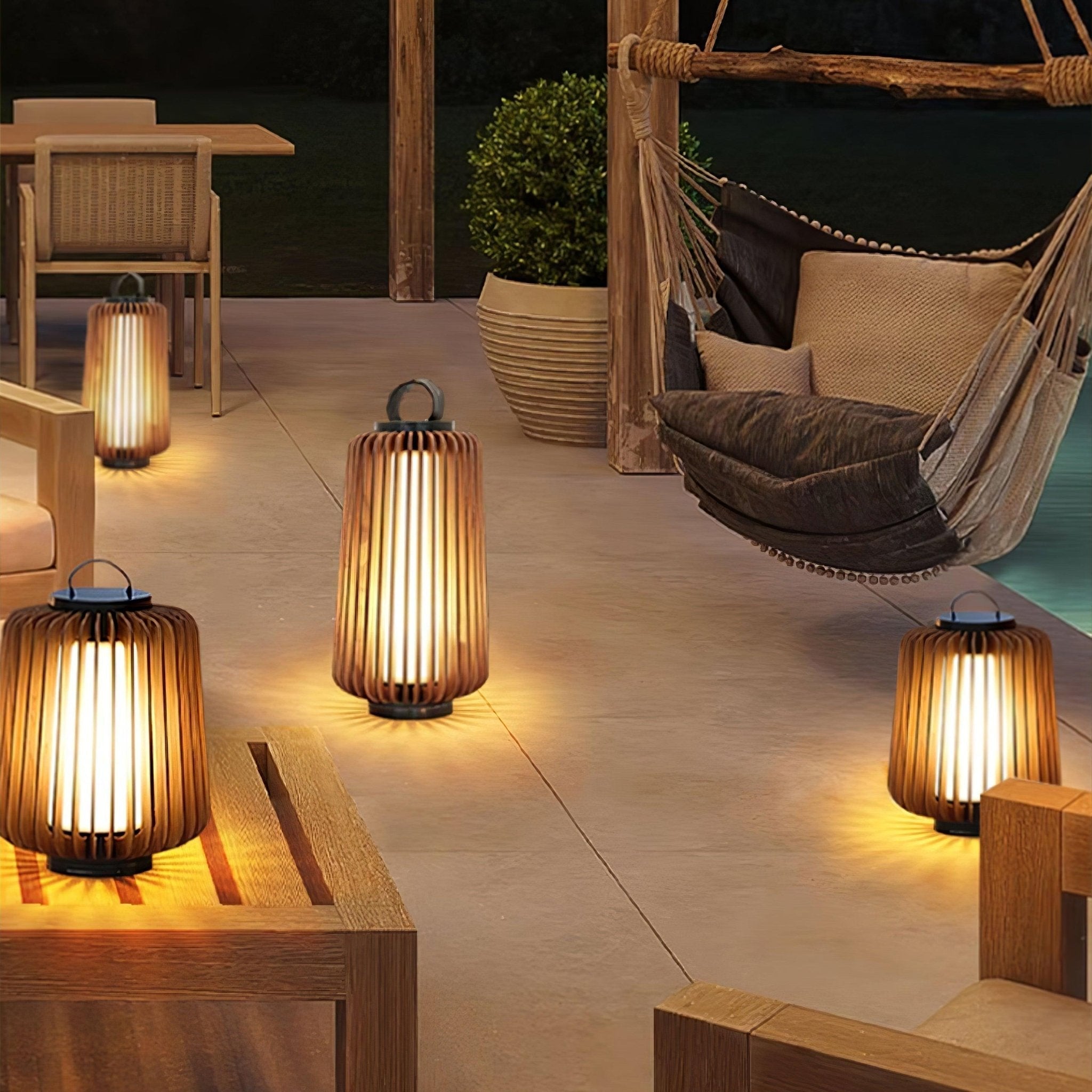 Ulmaran Lanterne en Bois Luminaire Extérieur
