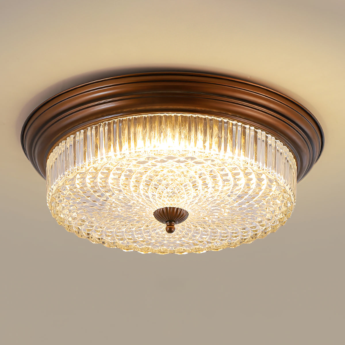 Ulcarir Lampe de Plafond Métal Verre Rétro Minimaliste Moderne