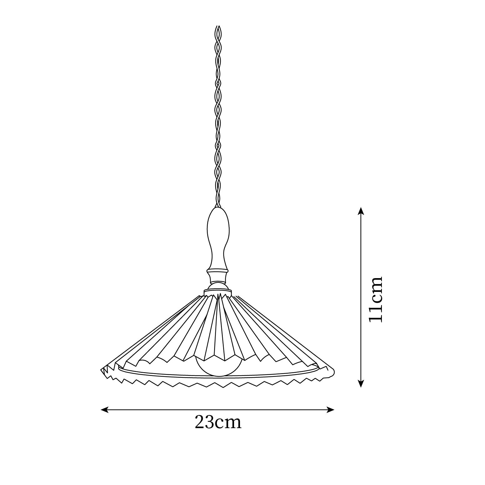 Eldora Suspension Bois à Brancher Plissé