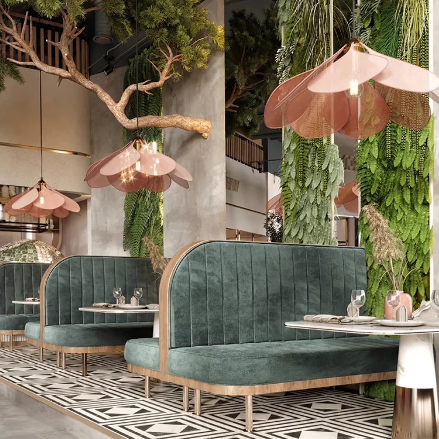 Zerithire Suspension en Tissu Inspiration Naturelle