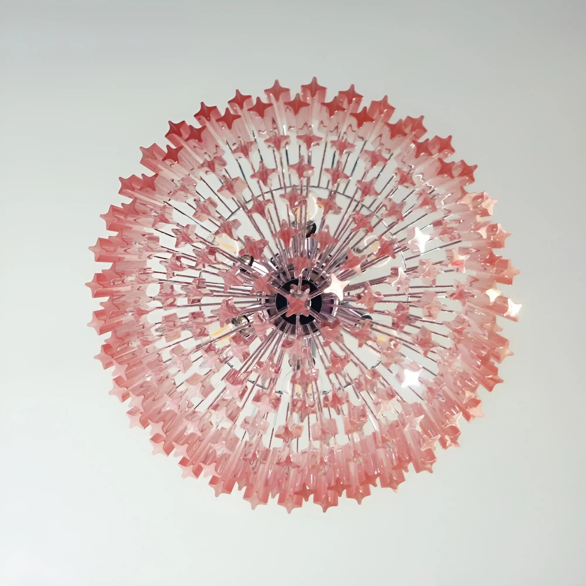 Aurora Lustre Rose Verre Prismes Géométrique