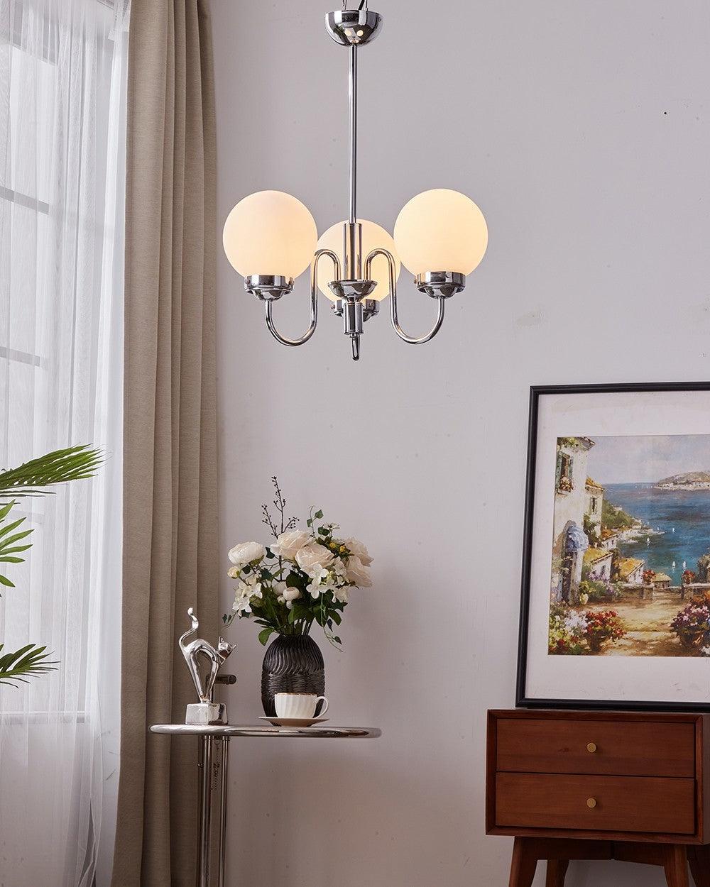 Lustra Lustre Globe Chrome
