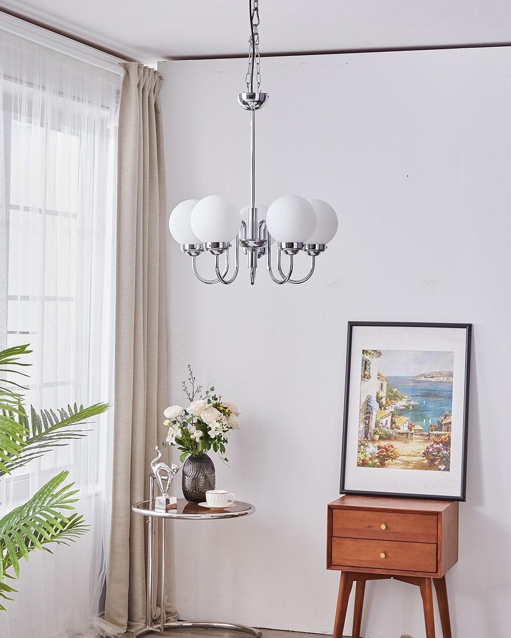 Lustra Lustre Globe Chrome