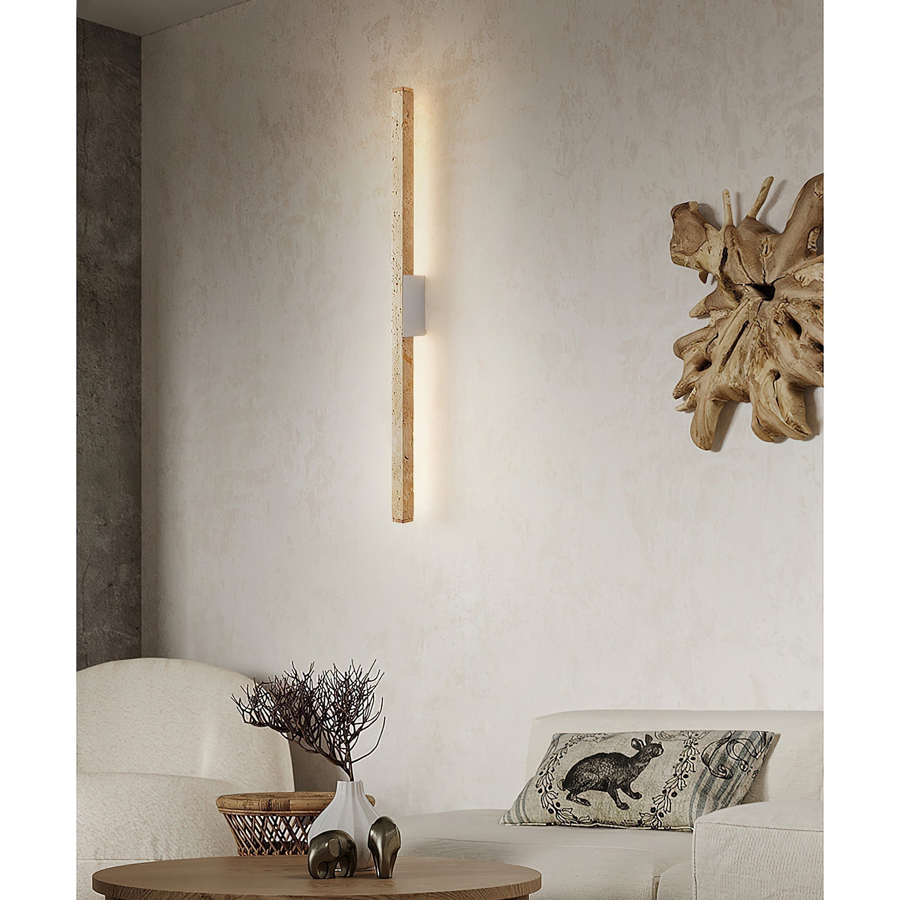 Vivyna Applique Murale Minimaliste En Travertin