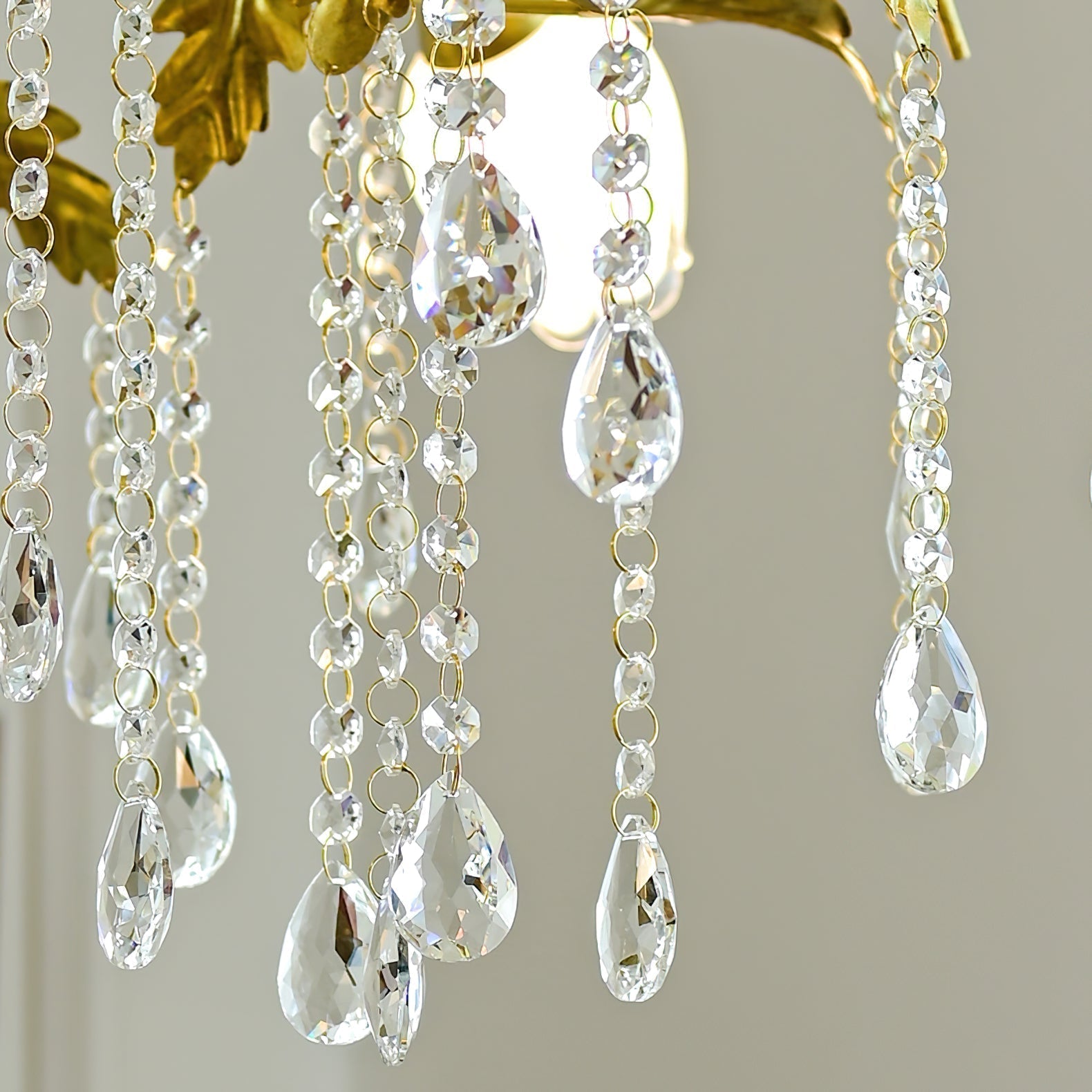 Vasorus Lustre Industriel Vintage Laiton Cristal