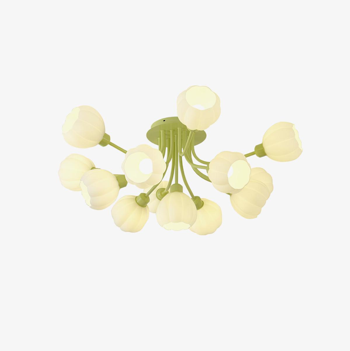 Zenorarae Plafonnier en Verre Matcha Élégant