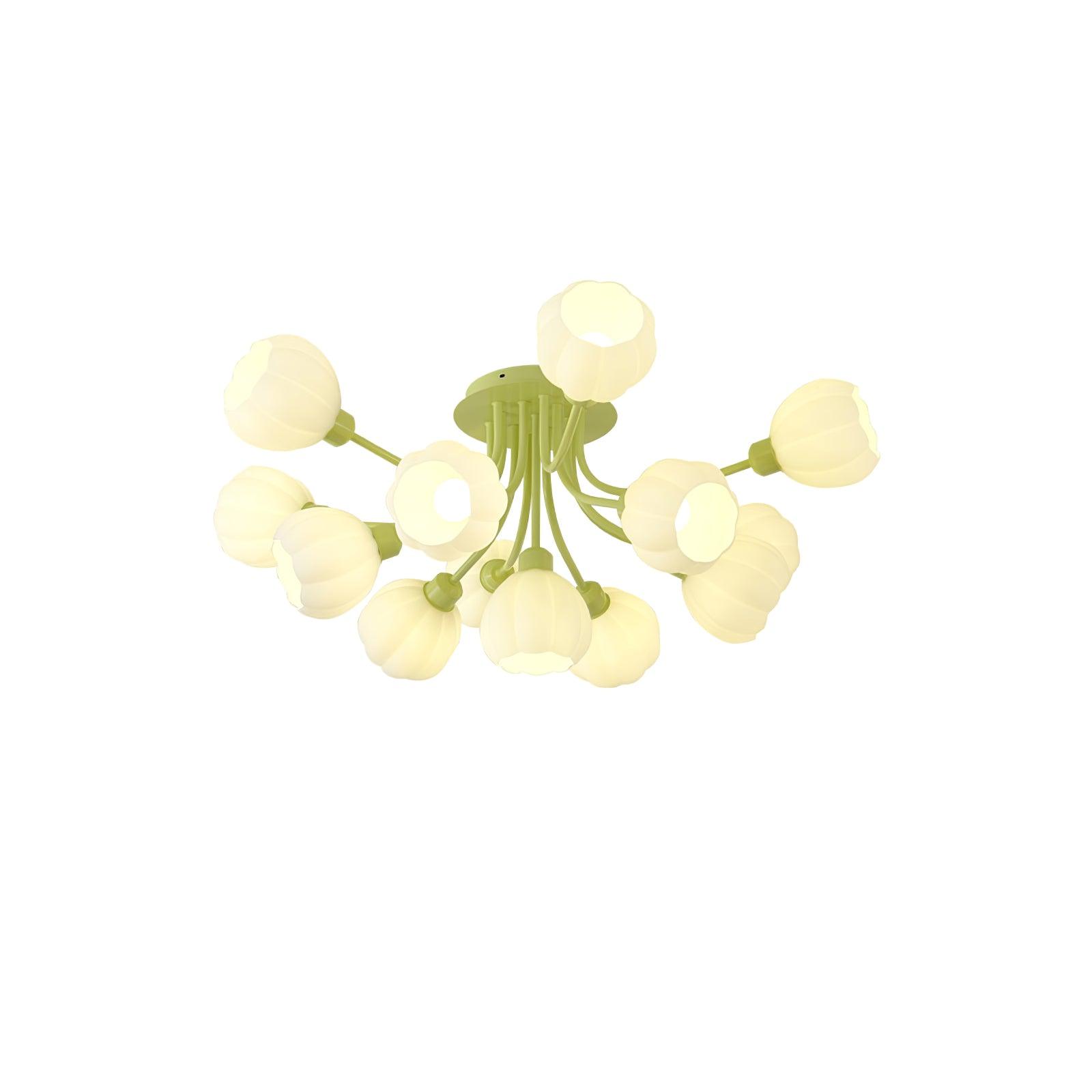 Zenorarae Plafonnier en Verre Matcha Élégant