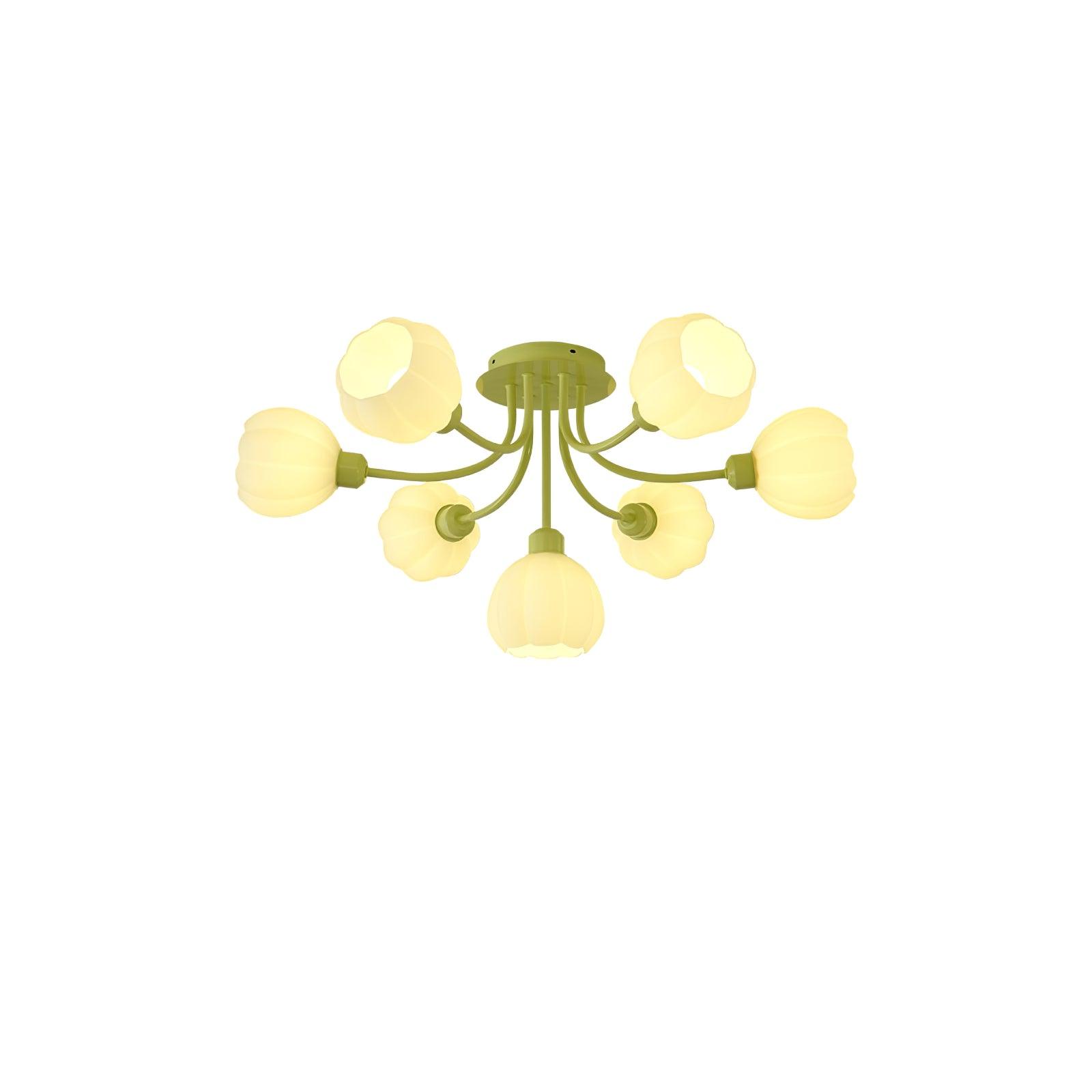 Zenorarae Plafonnier en Verre Matcha Élégant