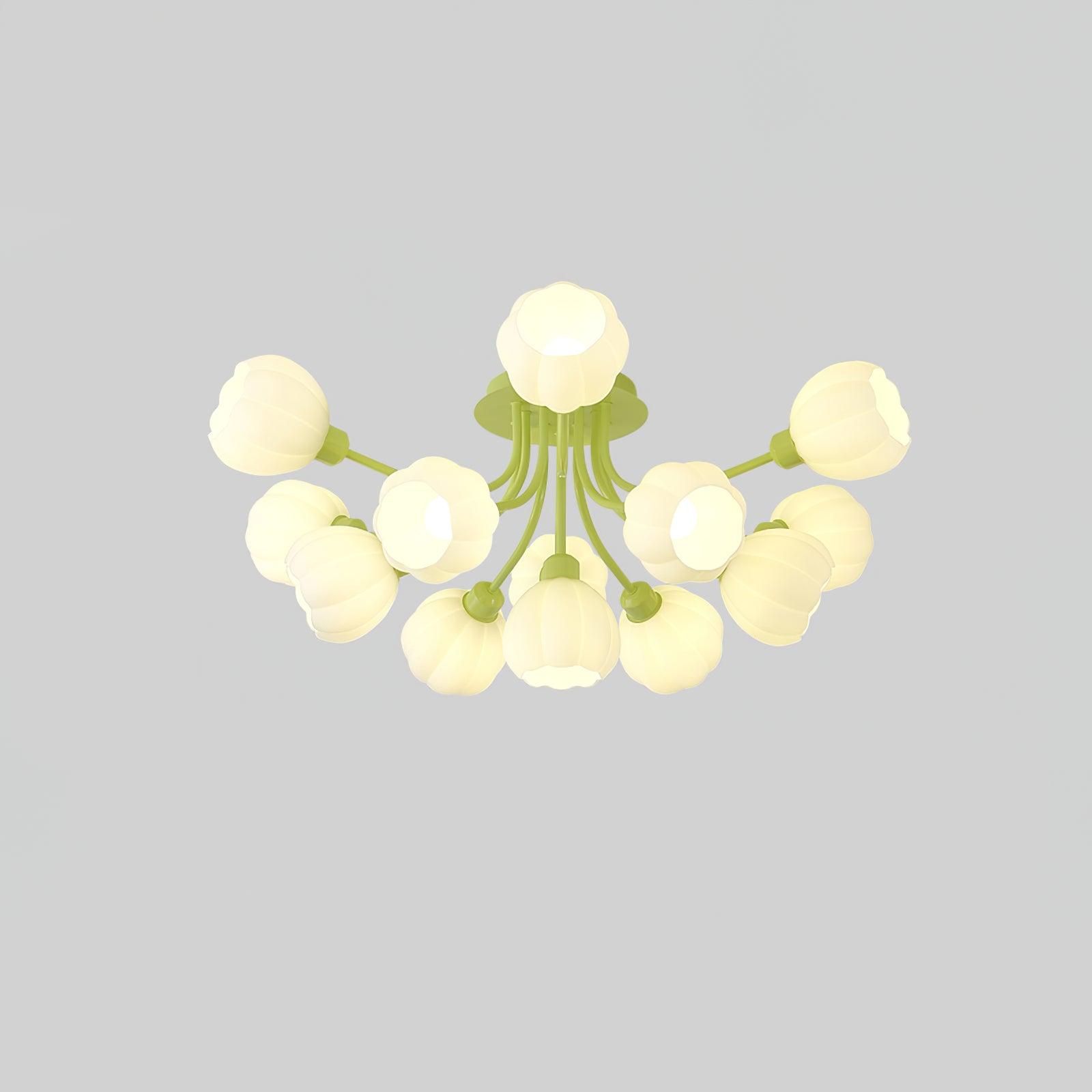 Zenorarae Plafonnier en Verre Matcha Élégant