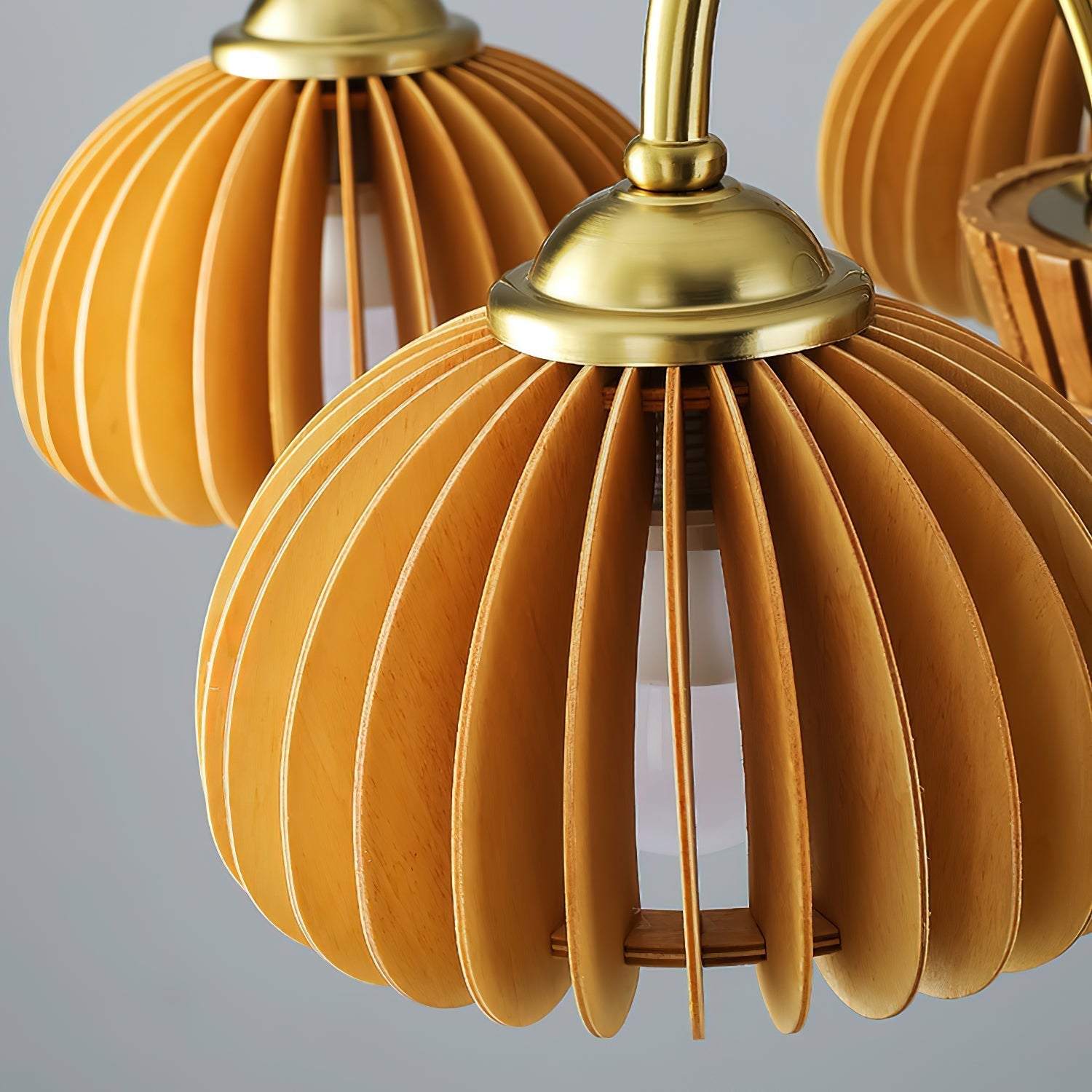Autumn Lustre en Bois Glow Pumpkin