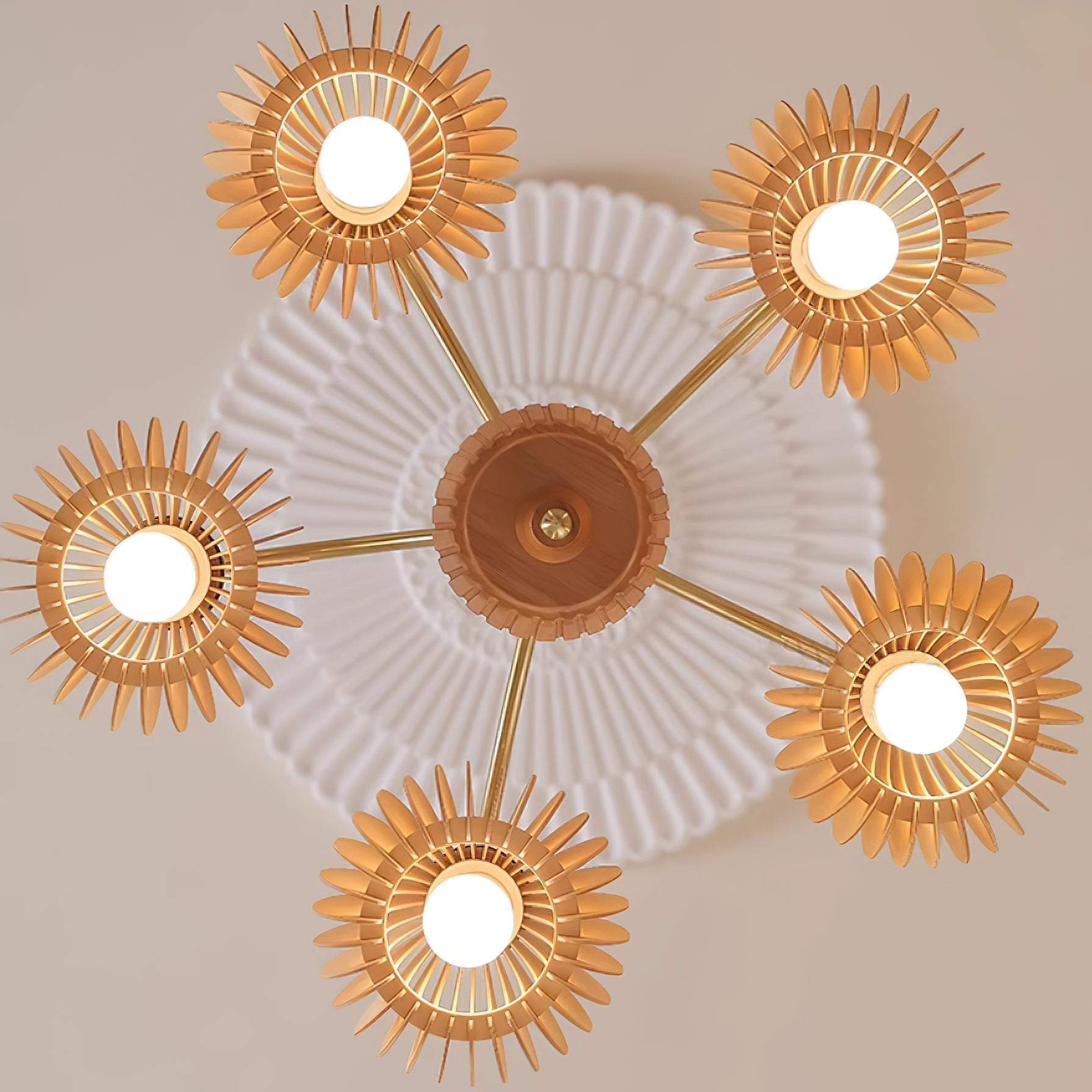 Autumn Lustre en Bois Glow Pumpkin